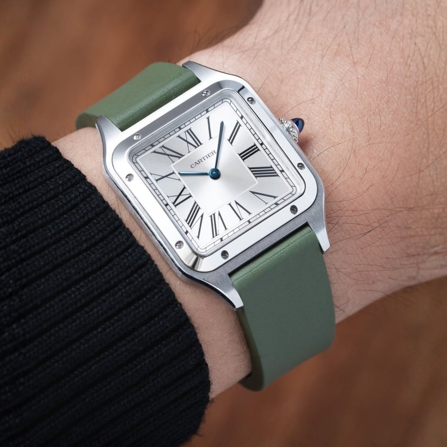 CTS Kautschuk Armband - Cartier Santos - Dumont - Grün - Helvetus DE