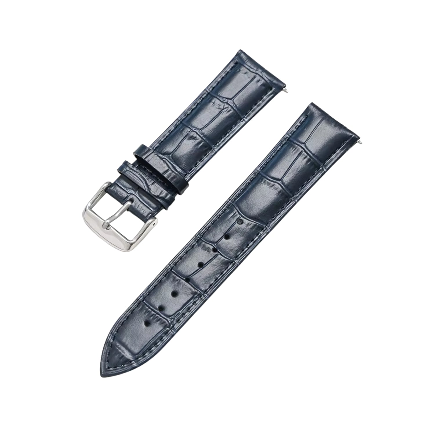 Dunkel Blaues Alligator Leder Uhrenarmband – Handgefertigtes Ersatzband – Helvetus® - Helvetus DE