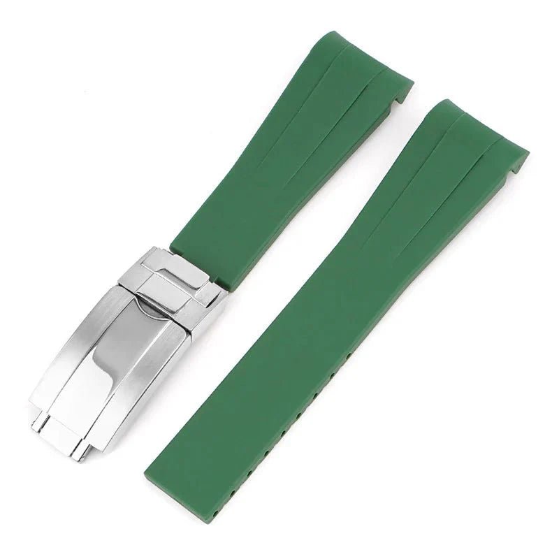 Faltschliesse Kautschukarmband für Rolex Day - Date 40mm – Grün - Helvetus DE