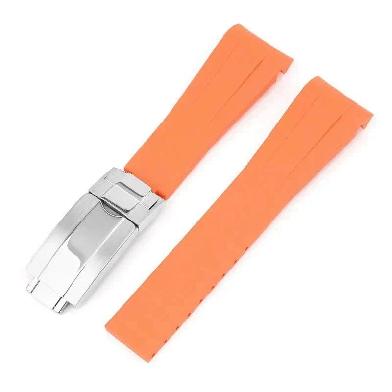 Faltschliesse Kautschukarmband für Rolex Oyster Perpetual 41mm – Orange - Helvetus DE