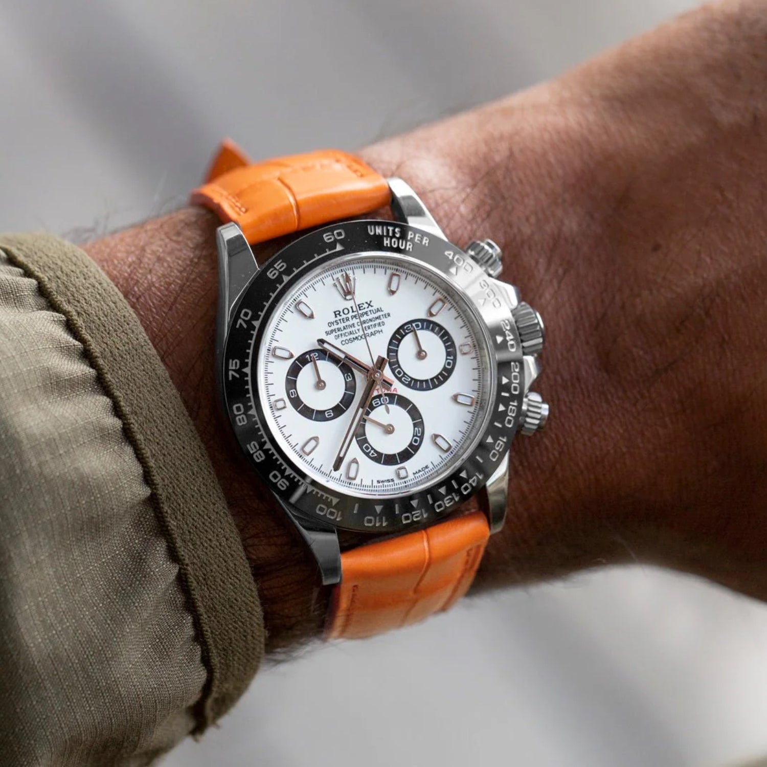 Hellbraunes Alligator Leder Uhrenarmband – Handgefertigtes Ersatzband – Helvetus® - Helvetus DE