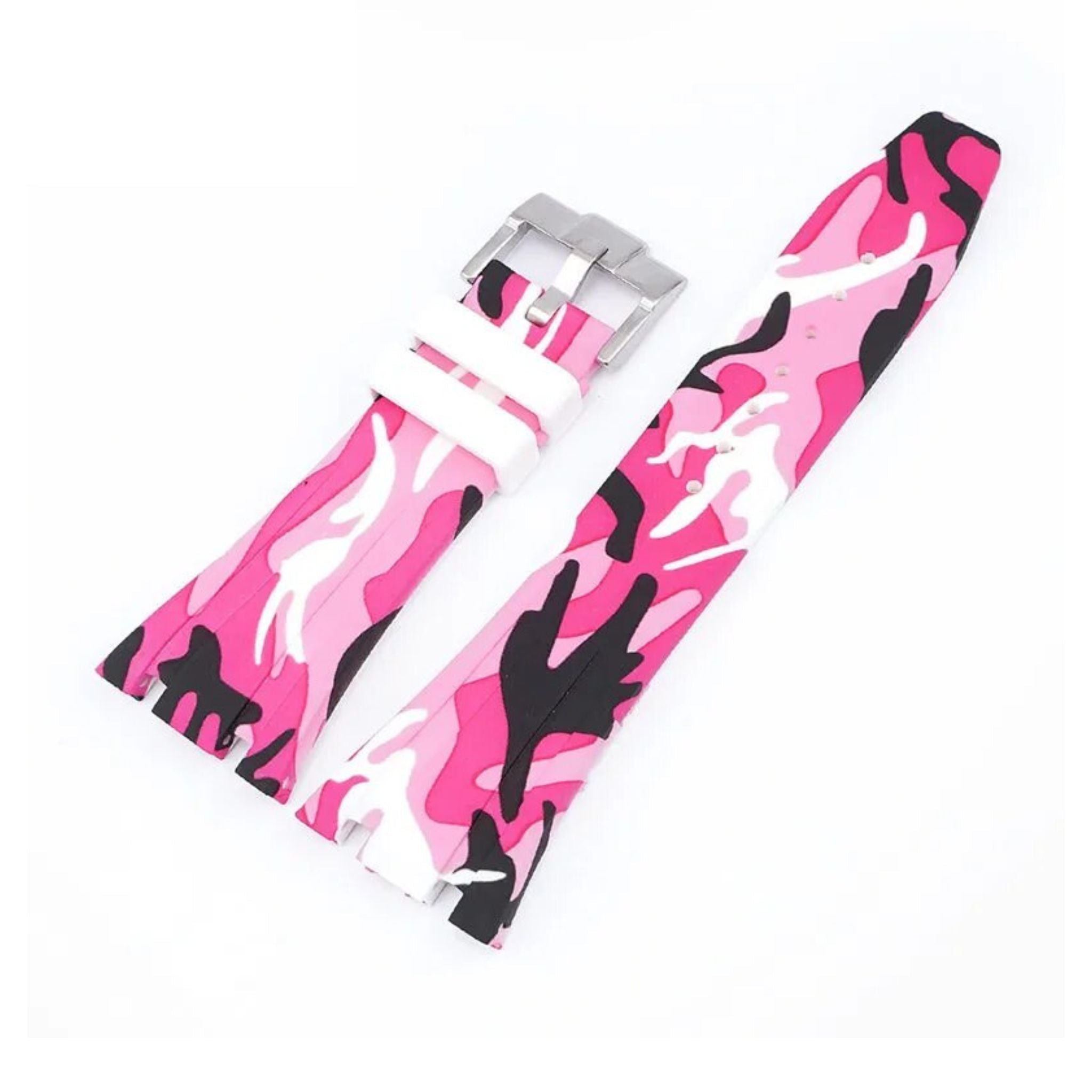 Kautschuk Armband - fur alle AP Royal Oak 41mm - Pink Camouflage - Helvetus DE