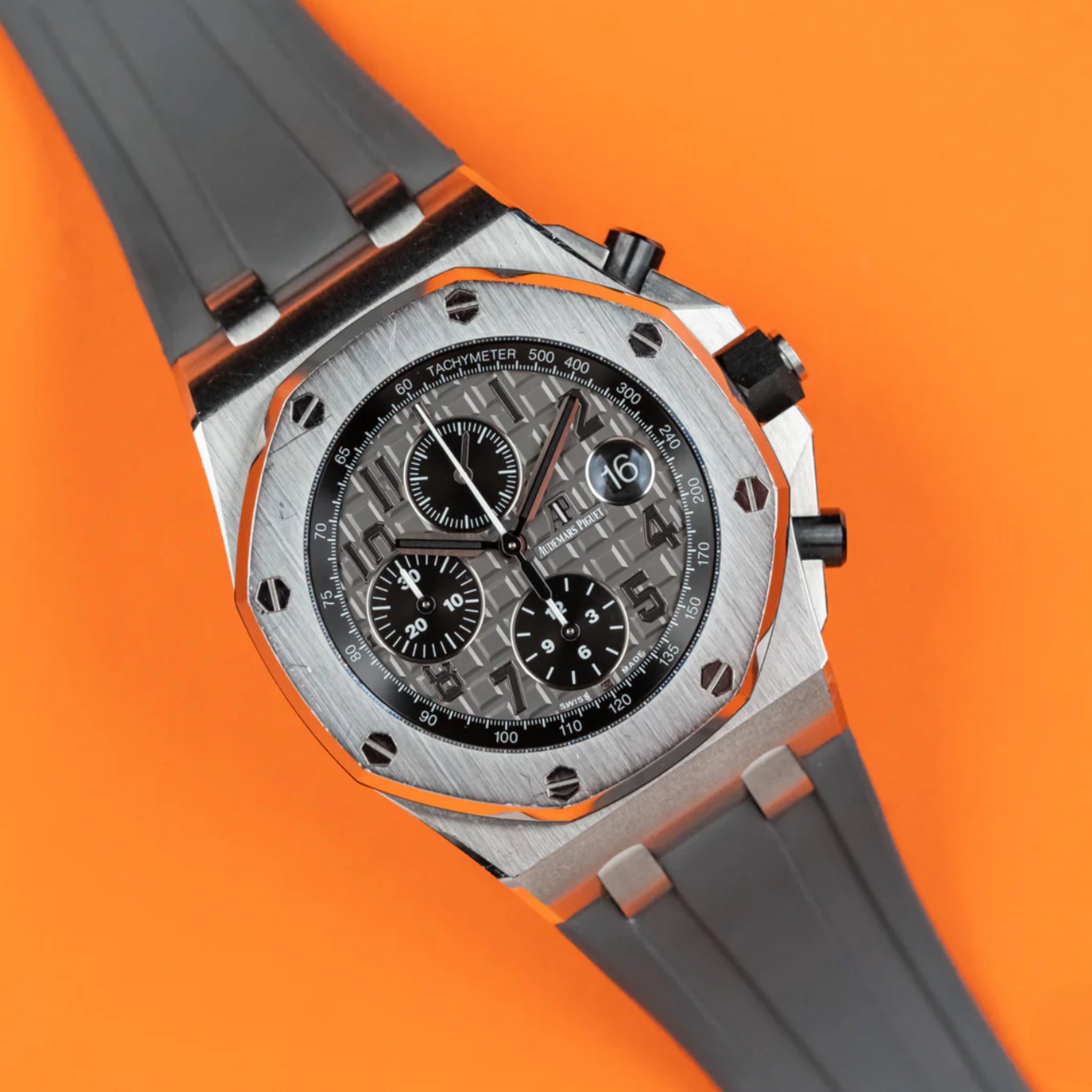 Kautschuk Armband - für alle Audemars Piguet Offshore 42mm - Grau - Helvetus DE