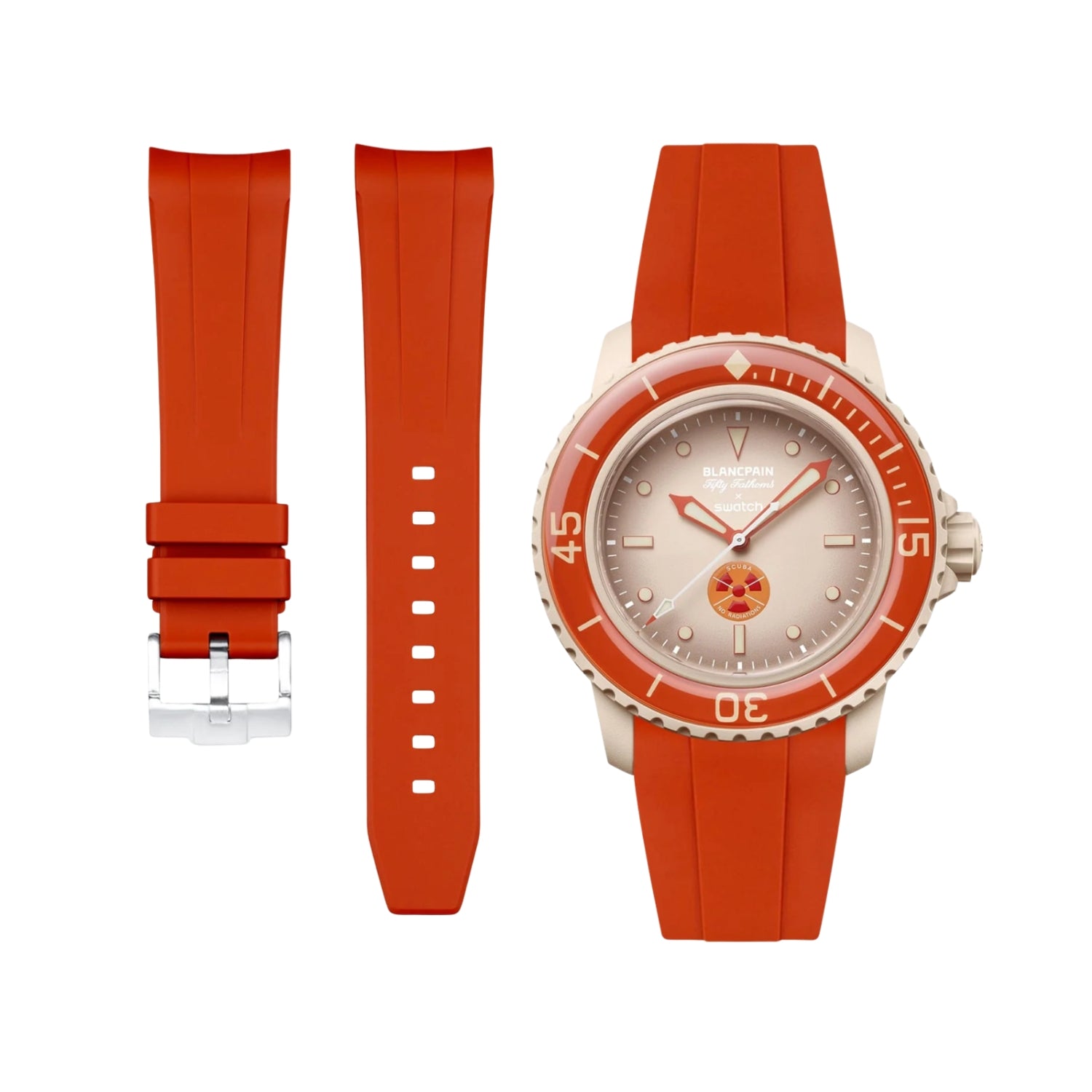 Kautschuk Armband für Blancpain X Swatch - Arctic Ocean - Helvetus DE