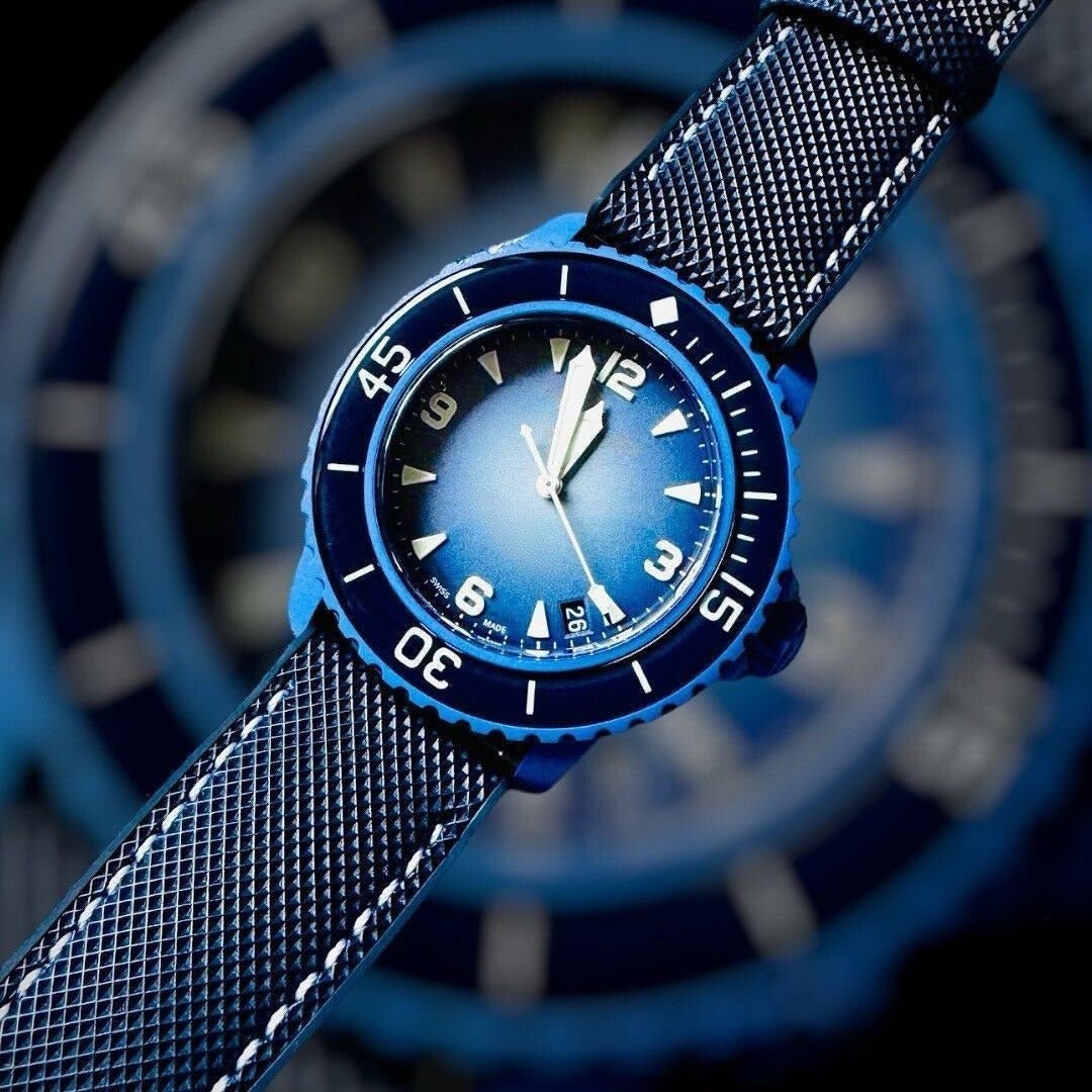 Kautschuk Armband für Blancpain X Swatch – Blau - Helvetus DE