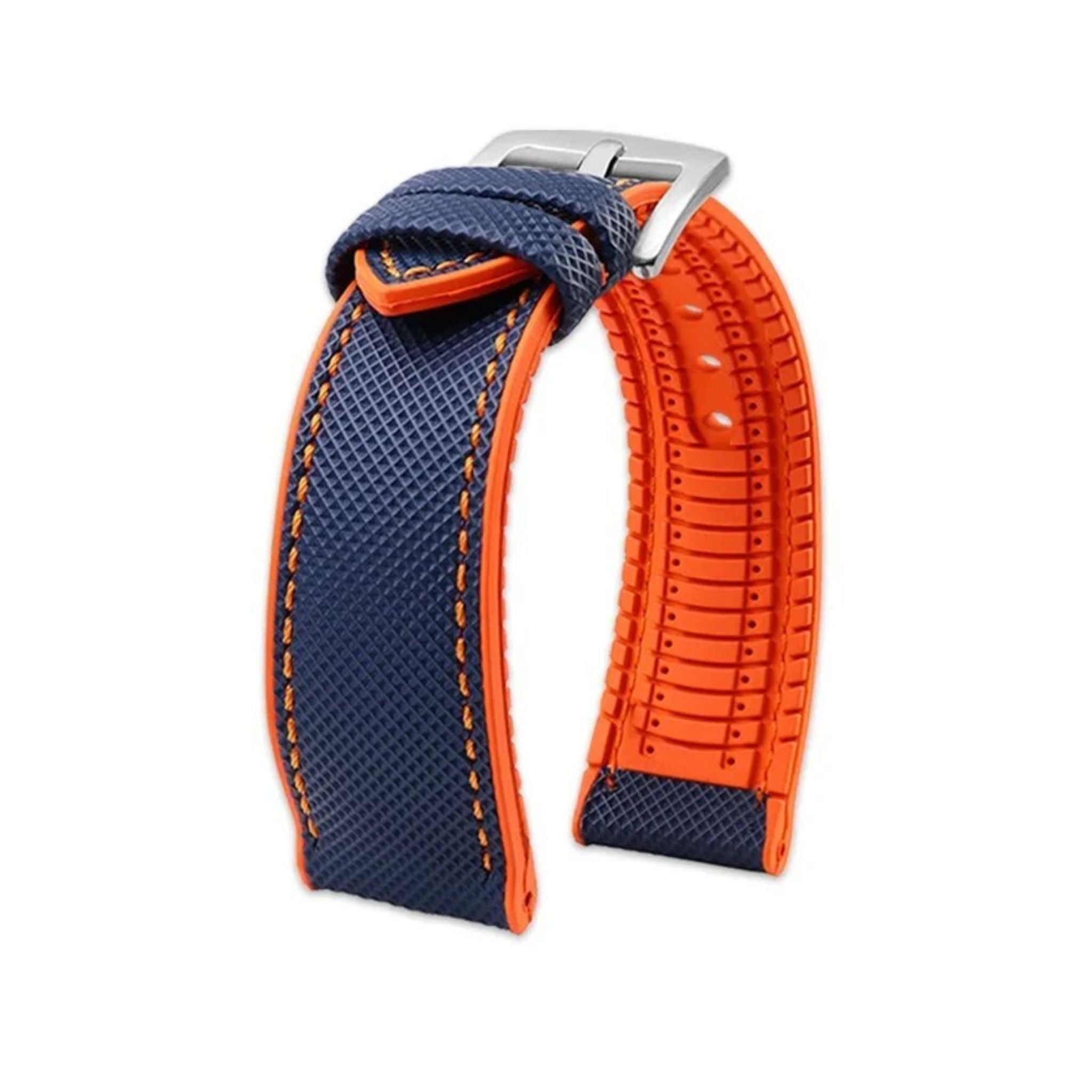 Kautschuk Armband für Blancpain X Swatch – Blau/Orange - Helvetus DE