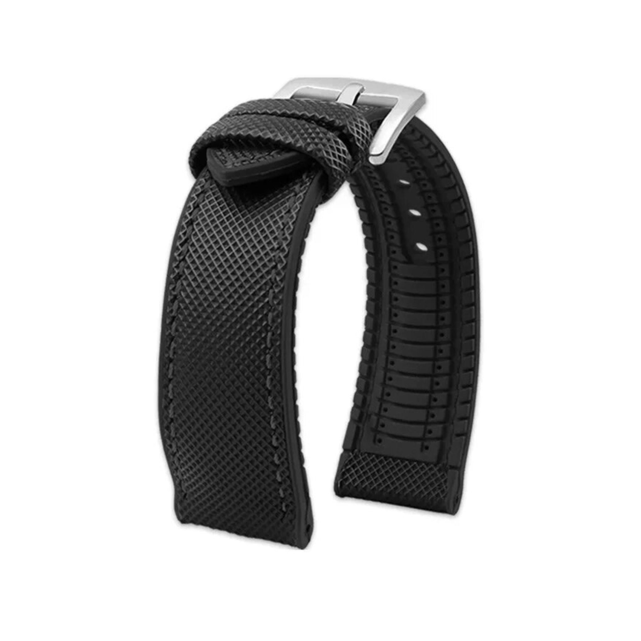 Kautschuk Armband für Blancpain X Swatch – Schwarz - Helvetus DE