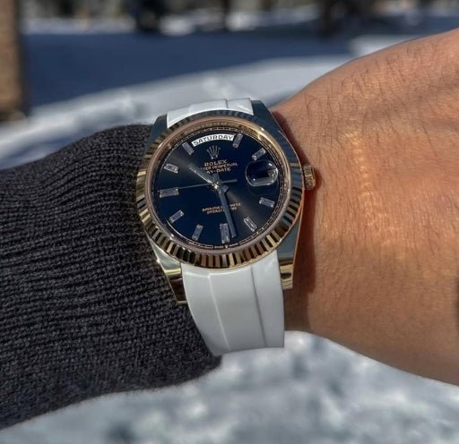 Kautschukarmband für Rolex Day - Date 36mm – Weiss - Helvetus DE