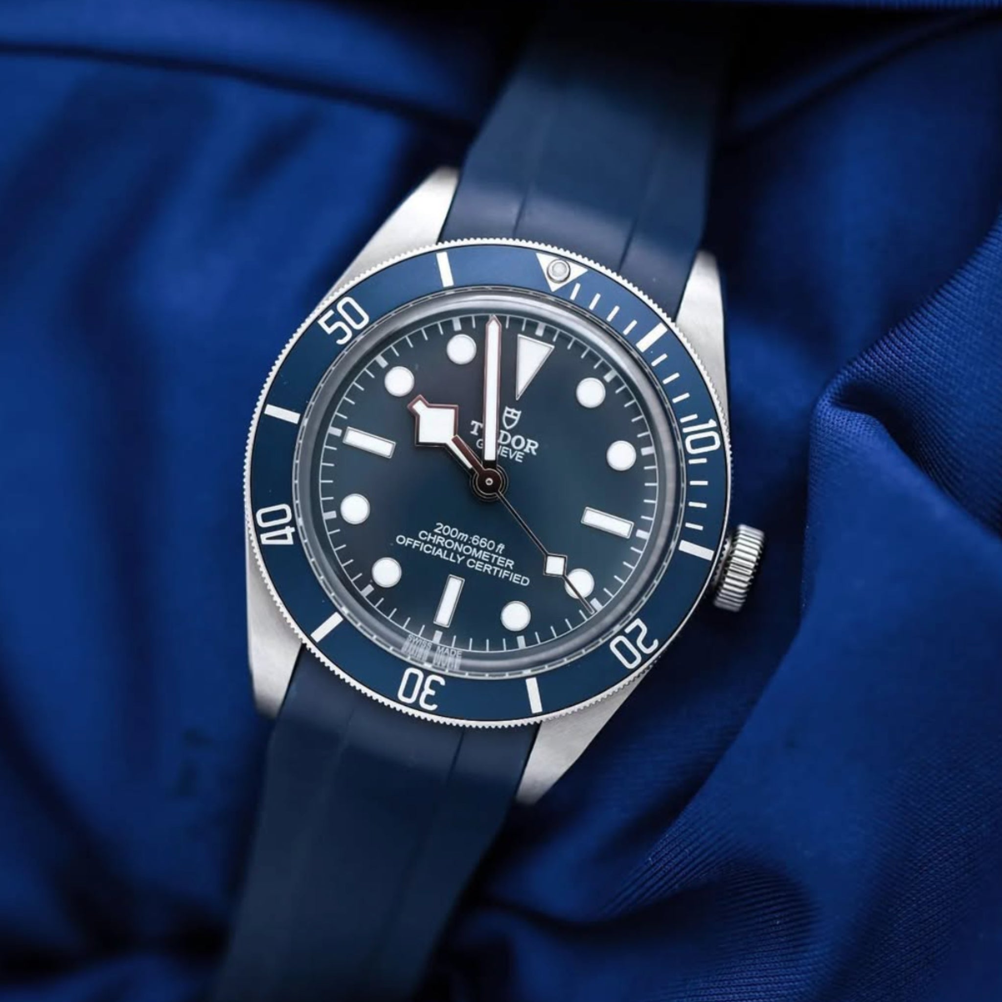 Kautschukarmband - Für alle Tudor Black Bay Modelle - Dunkel Blau - Helvetus DE