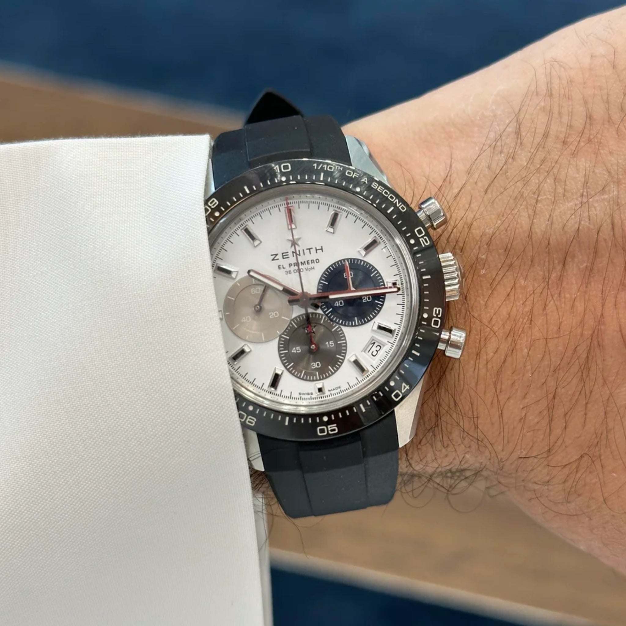 Kautschukarmband für alle Zenith Chronomaster Modelle – Schwarz - Helvetus DE