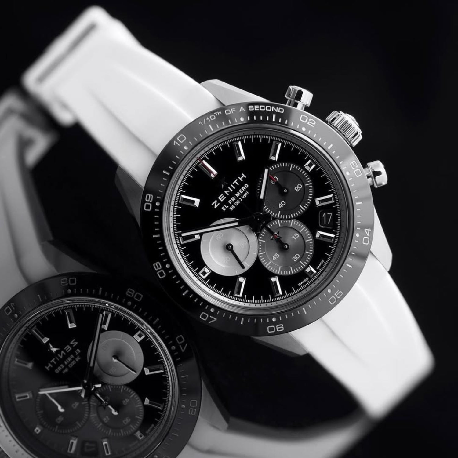 Kautschukarmband für alle Zenith Chronomaster Modelle – Weiss - Helvetus DE