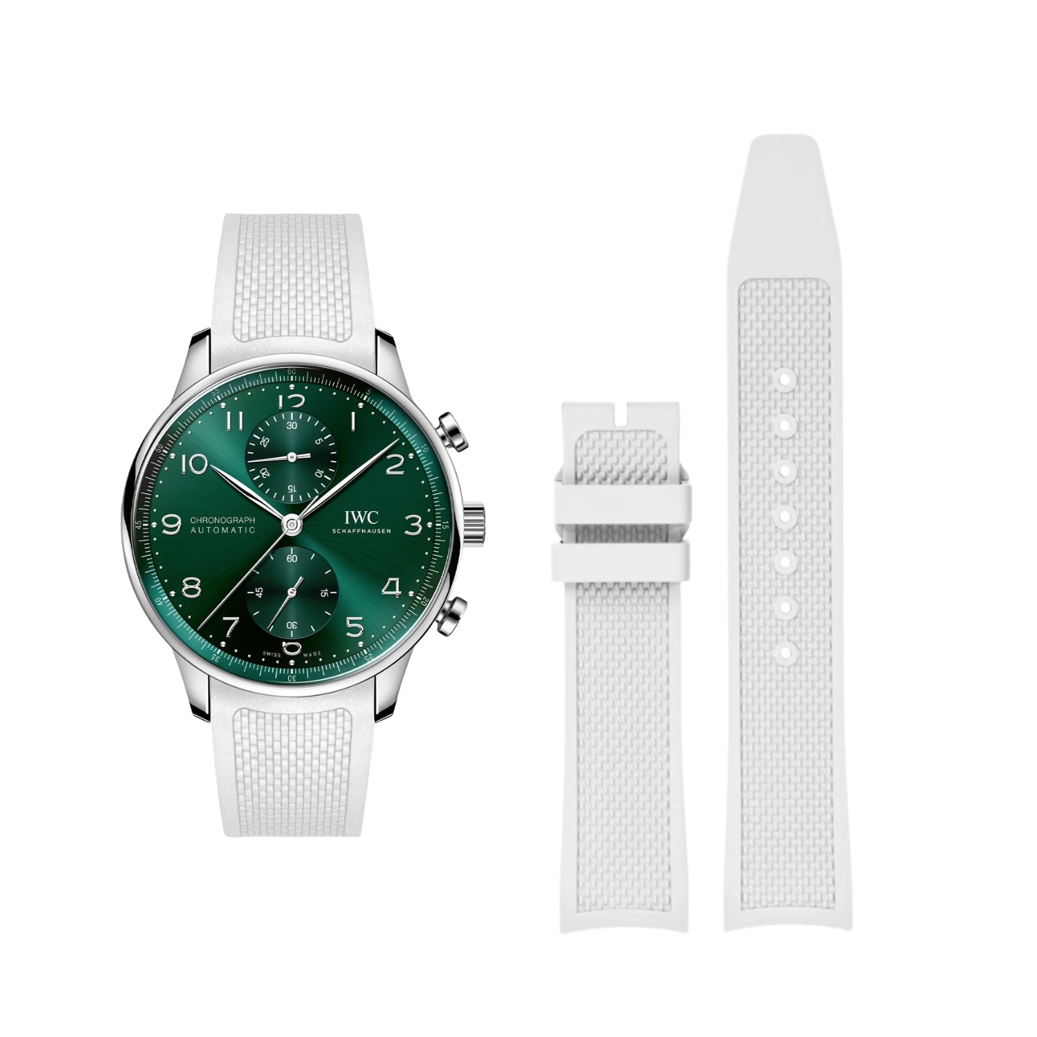 Kautschukarmband - Für IWC Portugieser - Weiss - Helvetus DE