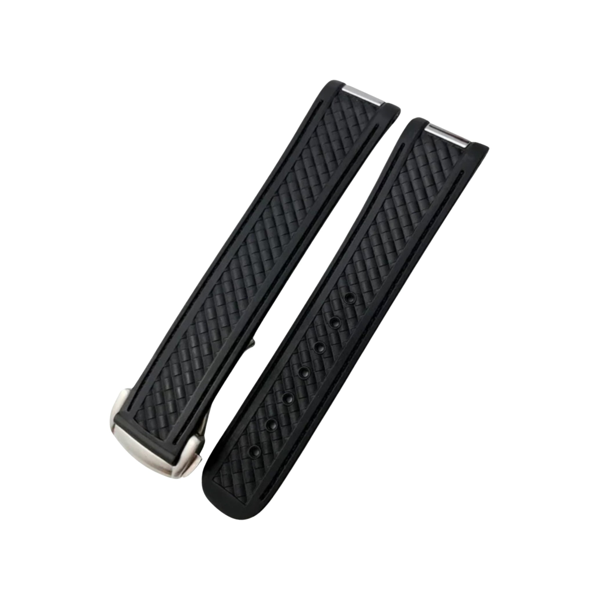 Kautschukarmband – Für Omega Seamaster Aqua Terra 300 / 150m – Voll Schwarz - Helvetus DE