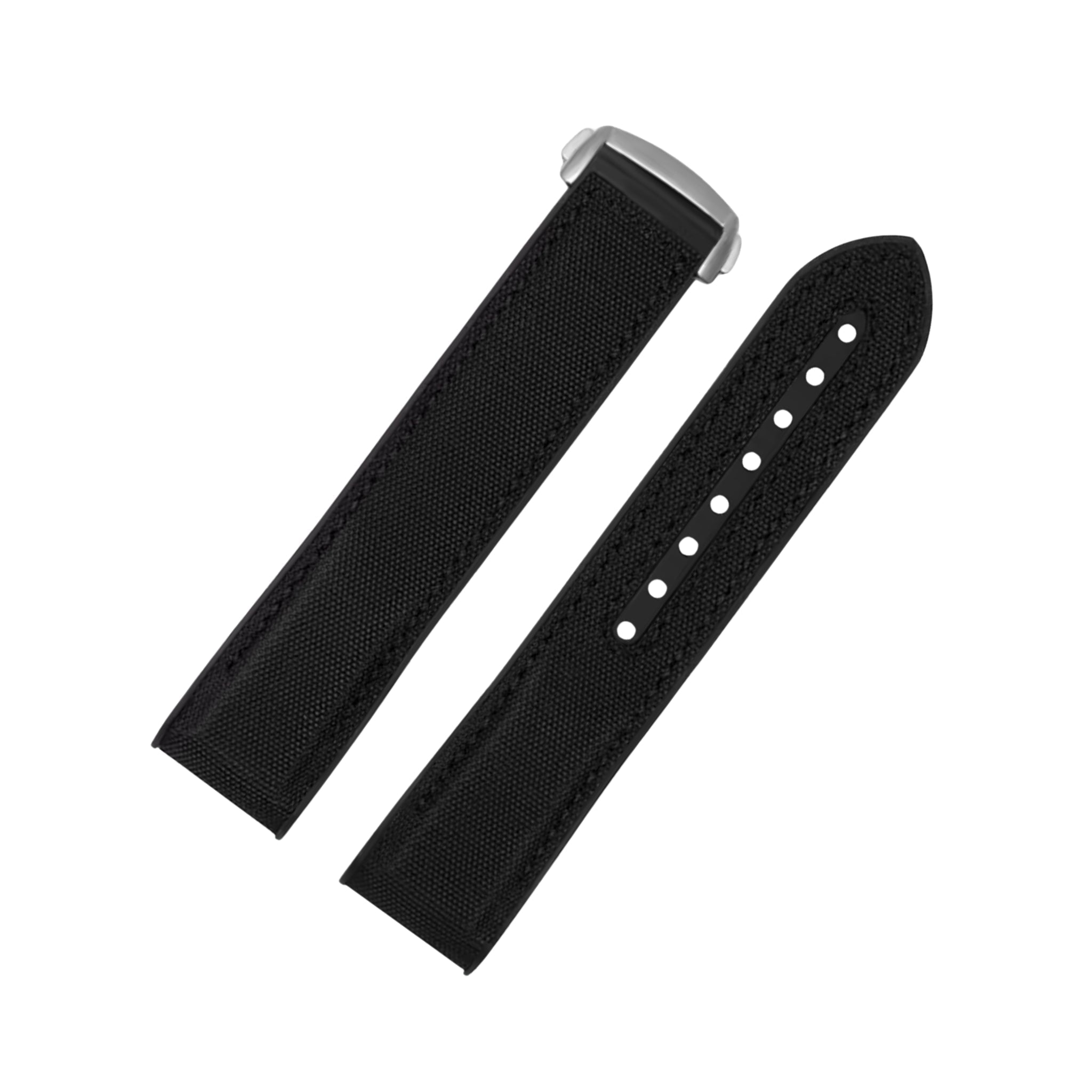 Kautschukarmband – Für Omega Seamaster Planet Ocean – Voll Schwarz - Helvetus DE