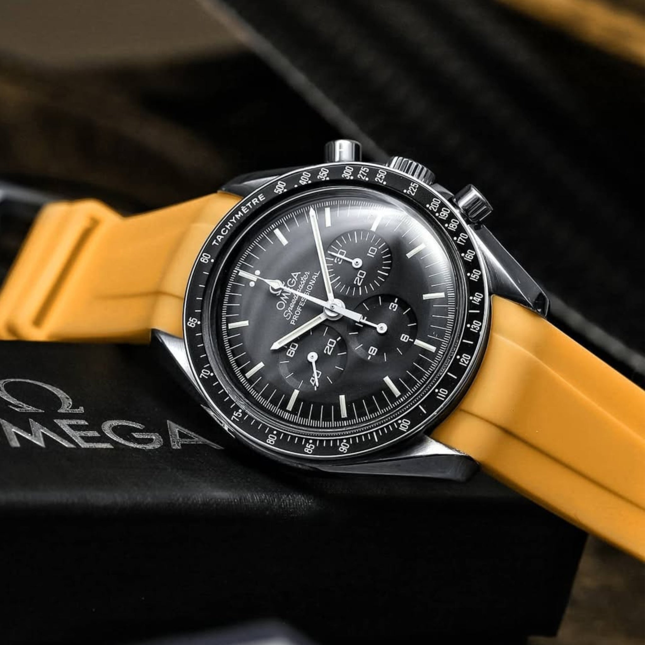 Kautschukarmband – Für Omega Speedmaster – Gelb - Helvetus DE
