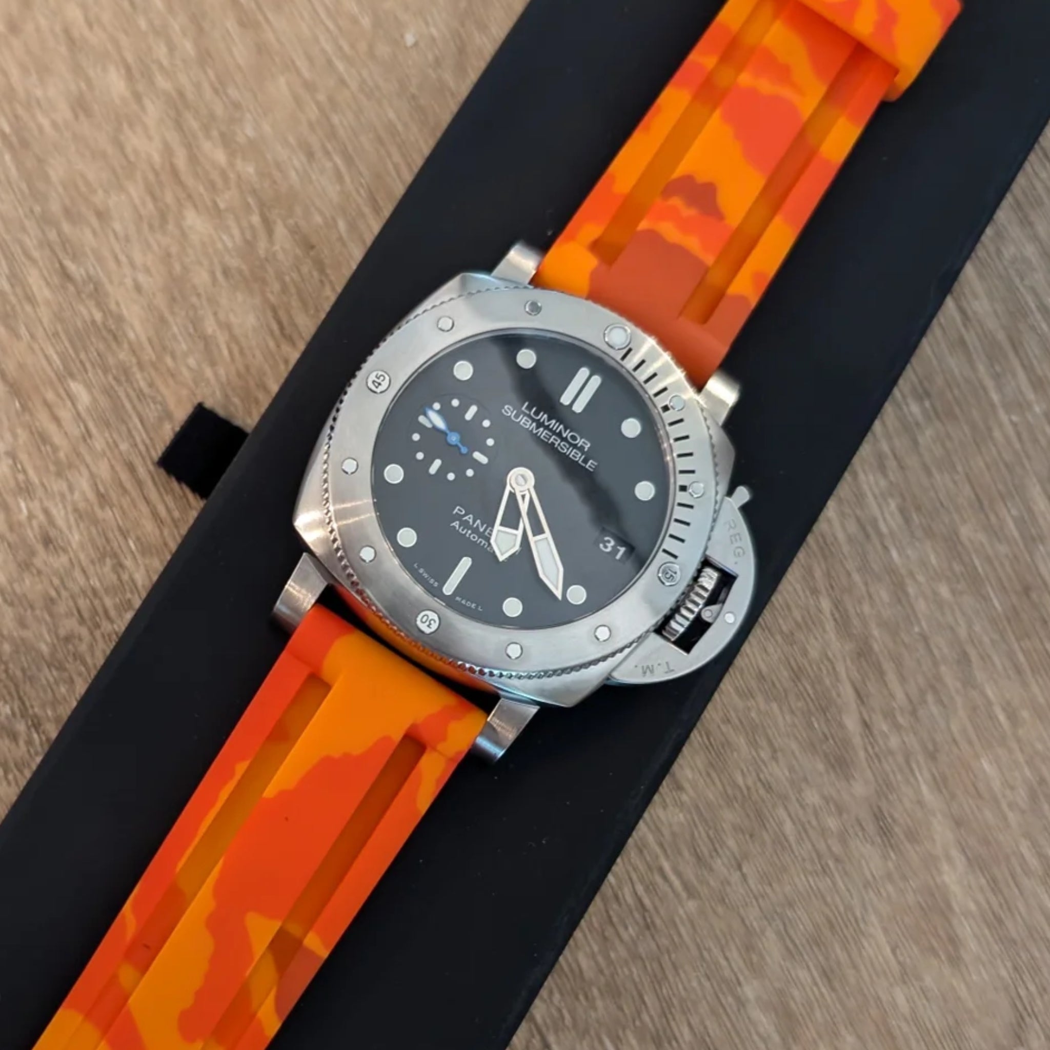 Kautschukarmband – Für Panerai – Orange Camo - Helvetus DE