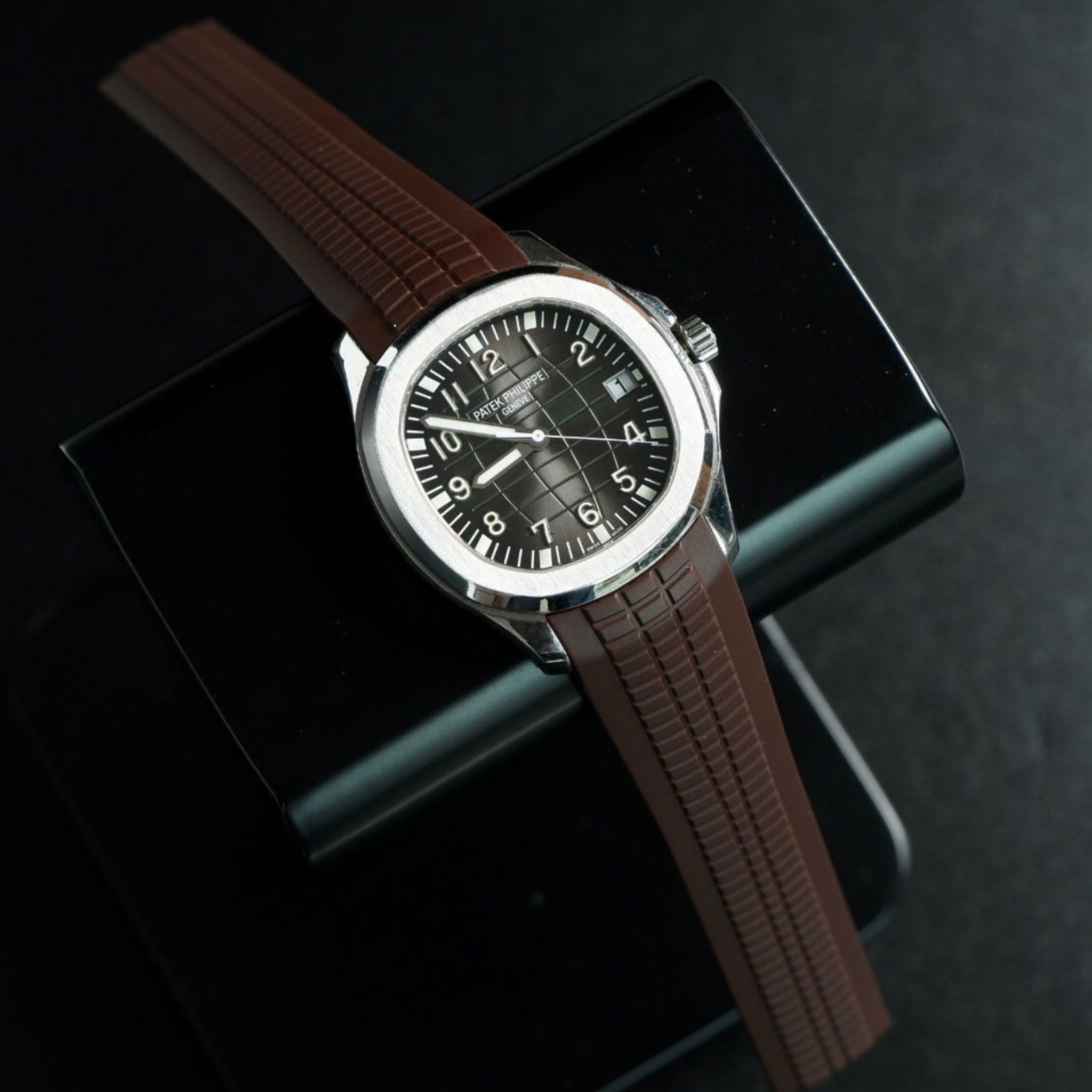 Kautschukarmband – Für Patek Philippe Aquanaut – Braun - Helvetus DE