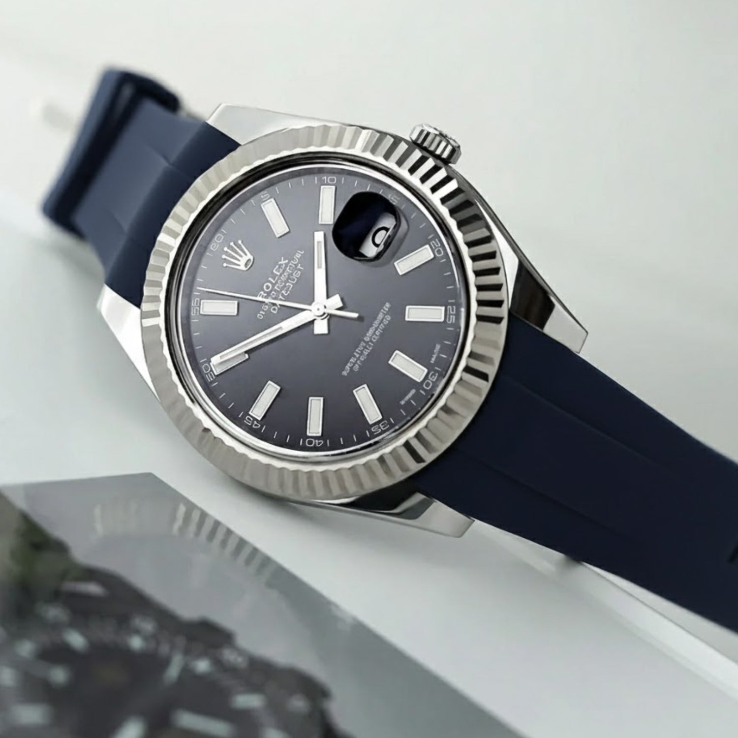 Kautschukarmband für Rolex Datejust 36 – dunkel Blau - Helvetus DE