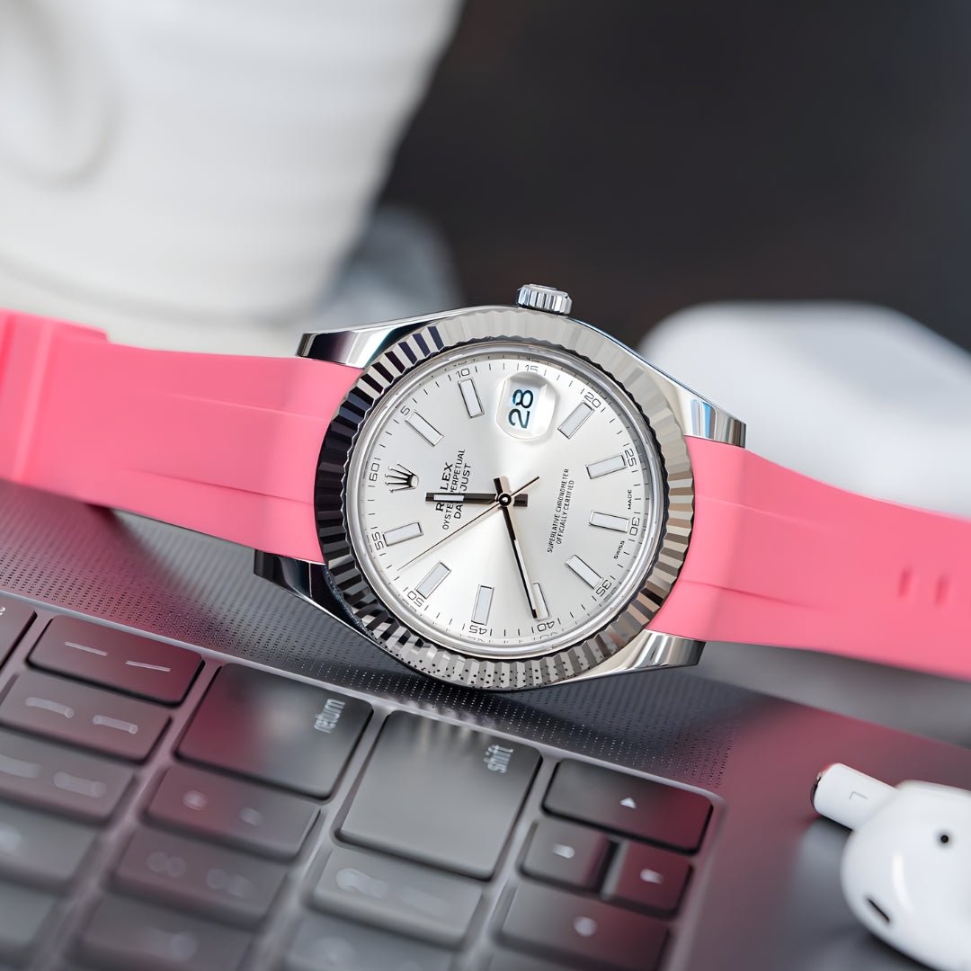 Kautschukarmband für Rolex Datejust 41mm – Pink - Helvetus DE