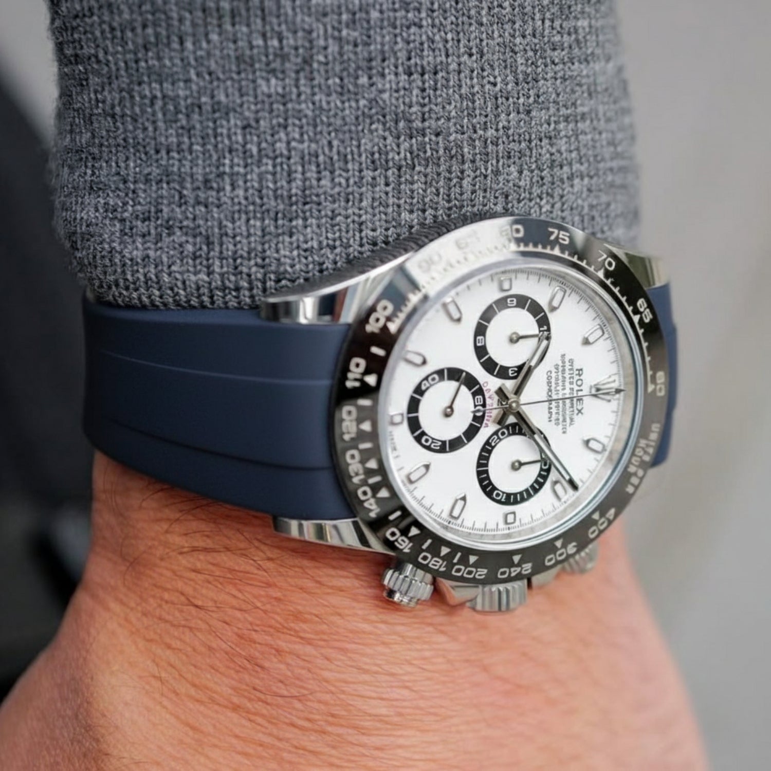 Kautschukarmband – für Rolex Daytona – Dunkel Blau - Helvetus DE