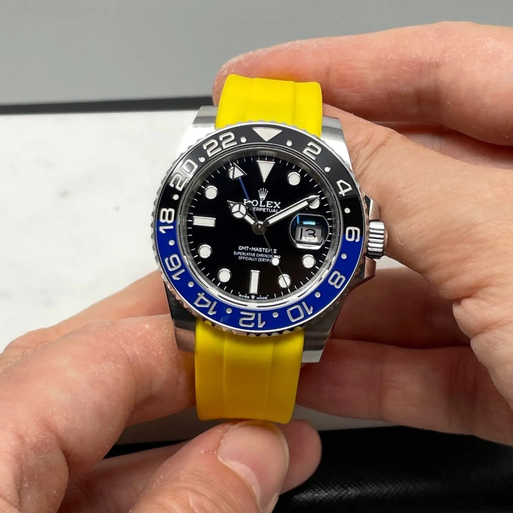Kautschukarmband für Rolex GMT - Master II – Gelb - Helvetus DE