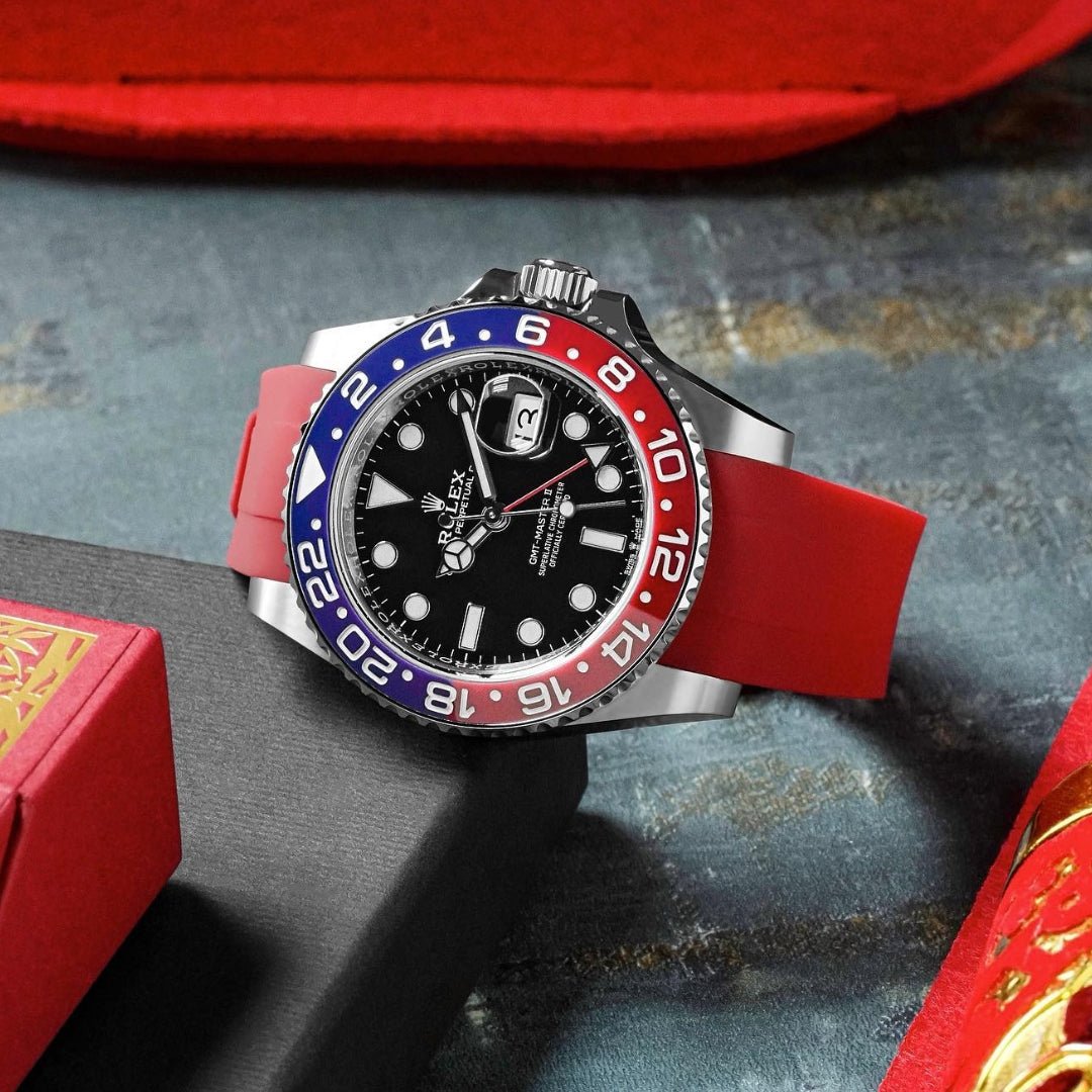 Kautschukarmband für Rolex GMT - Master II – Rot - Helvetus DE