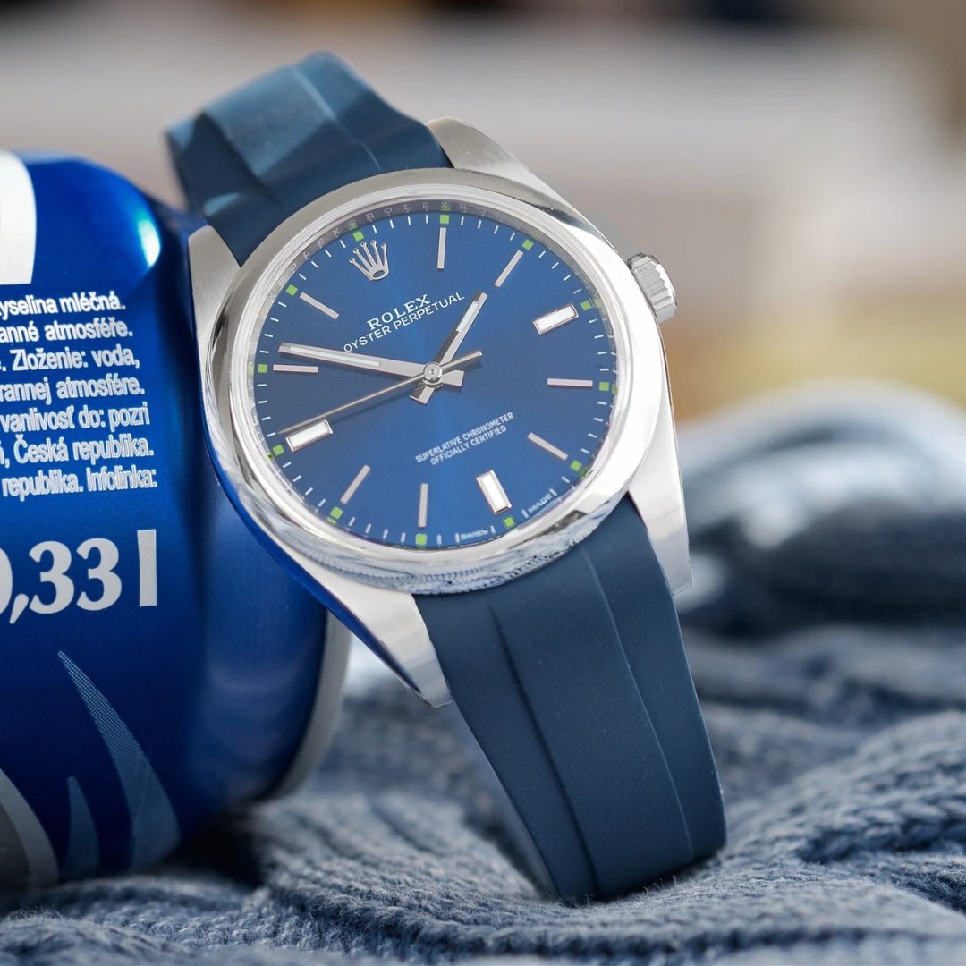 Kautschukarmband für Rolex Oyster Perpetual 36mm – dunkel - blau - Helvetus DE