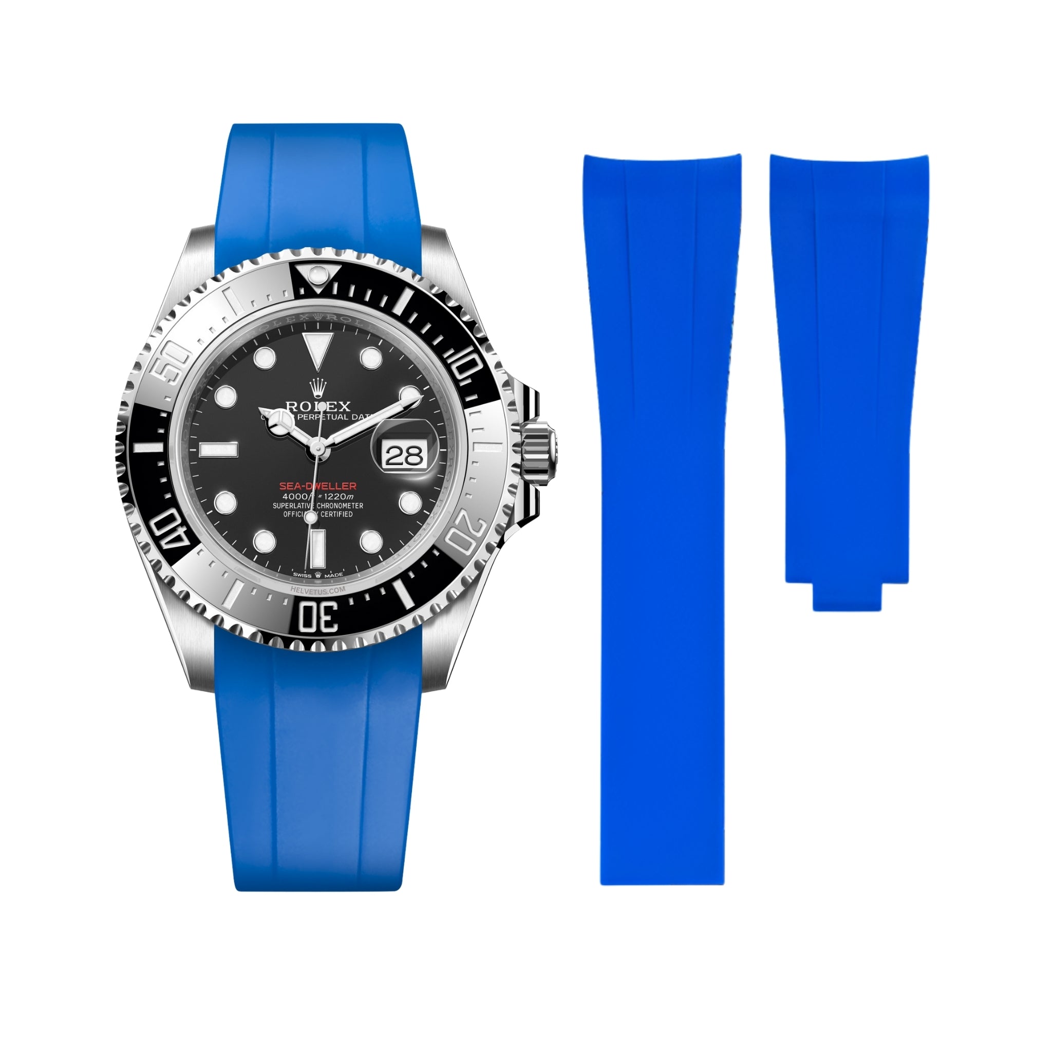 Kautschukarmband für Rolex Sea - Dweller – Blau - Helvetus DE