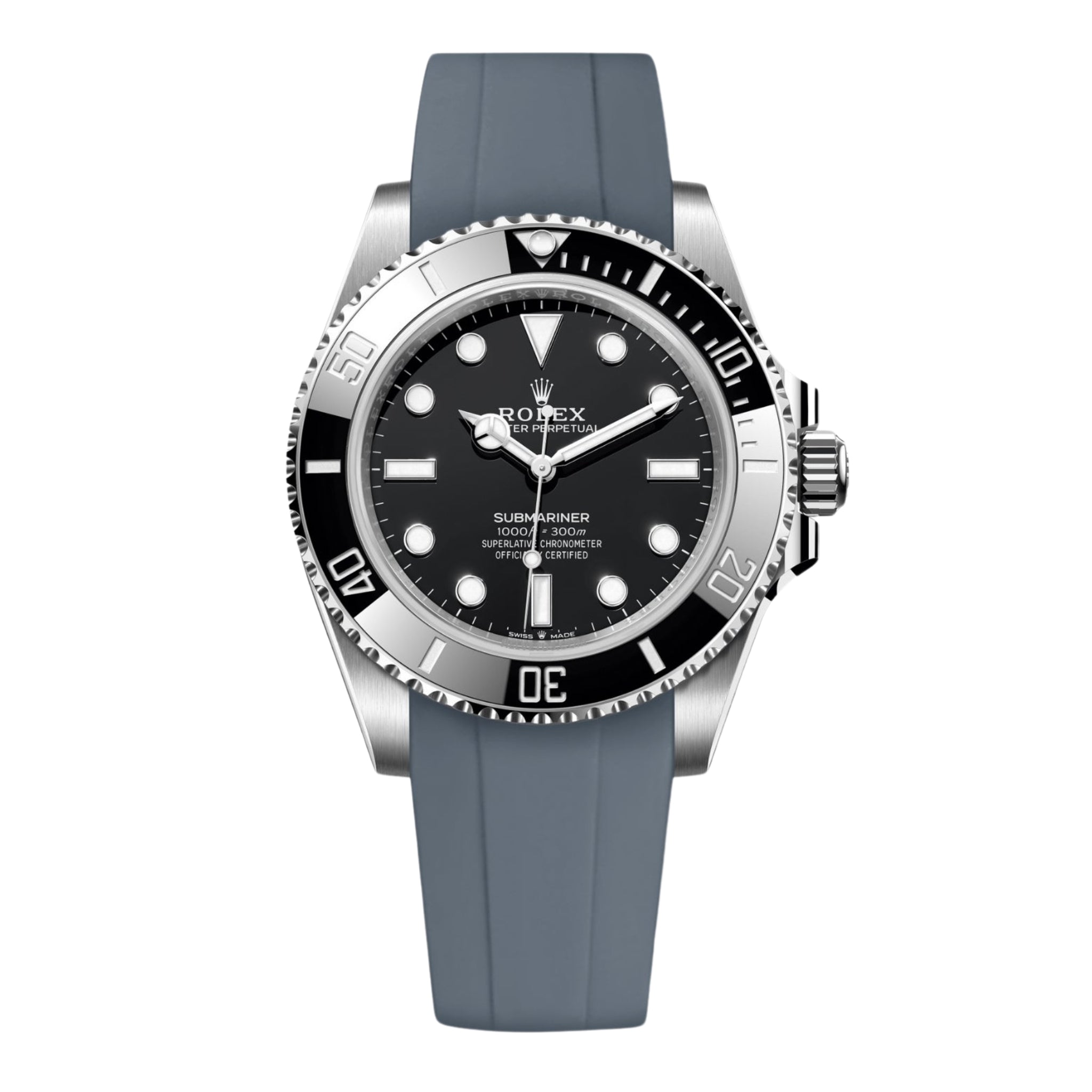 Kautschukarmband – für Rolex Submariner – Grau - Helvetus DE