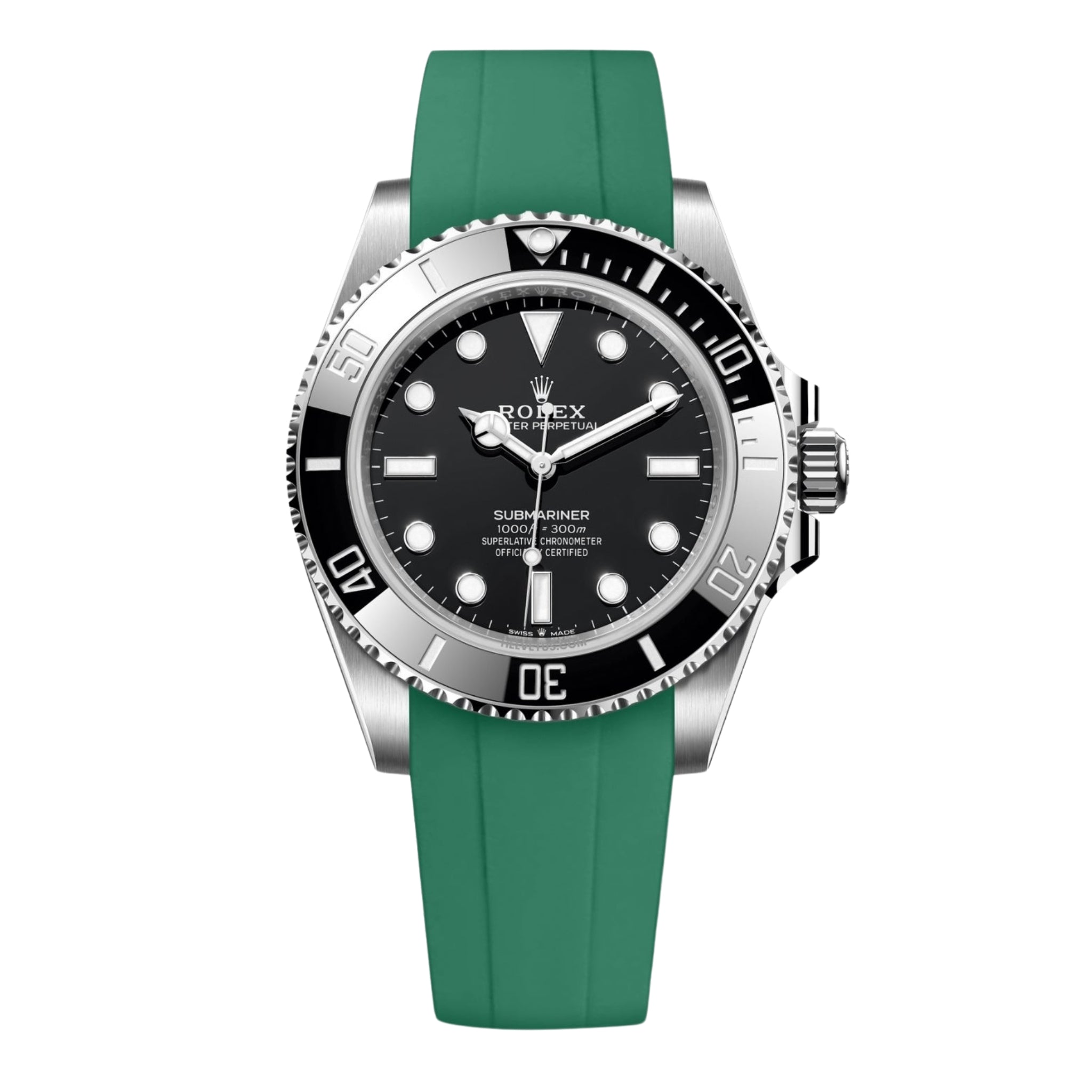 Kautschukarmband – für Rolex Submariner – Grün - Helvetus DE