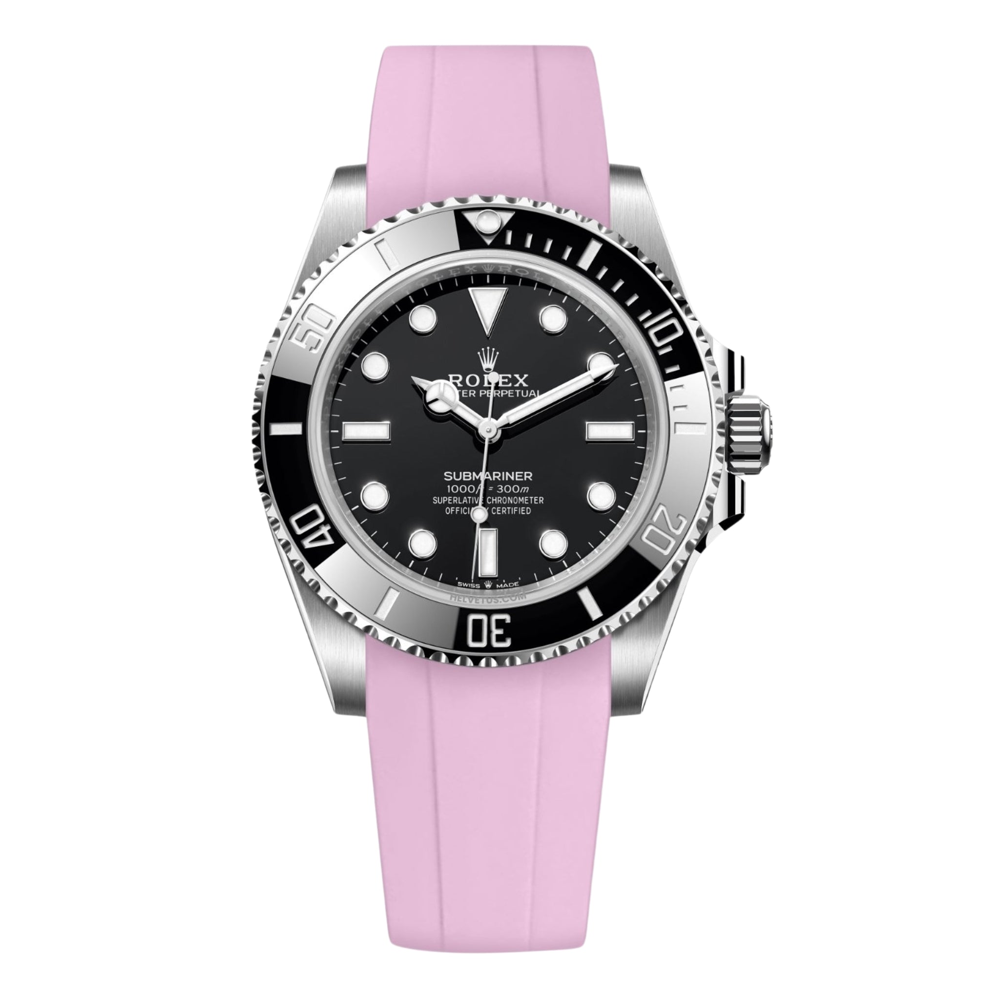 Kautschukarmband – für Rolex Submariner – Pink - Helvetus DE