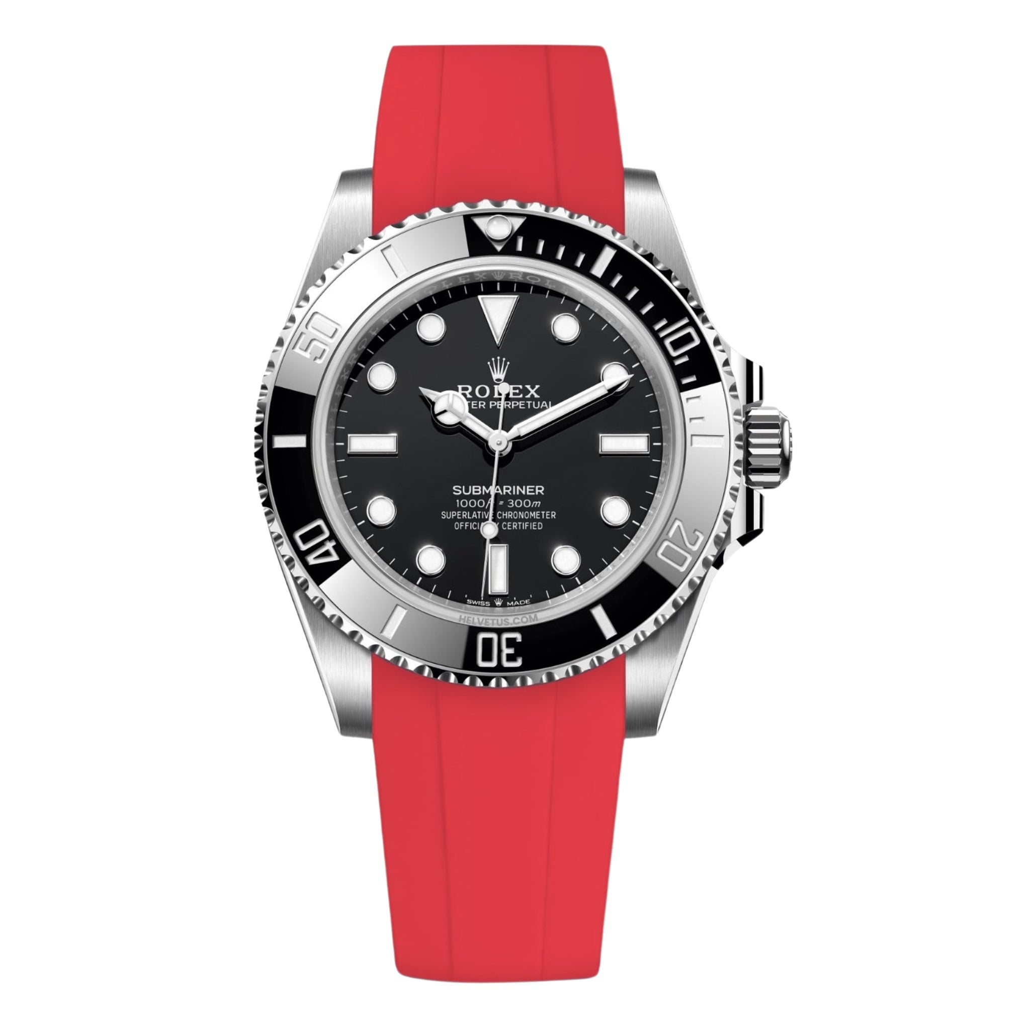 Kautschukarmband – für Rolex Submariner – Rot - Helvetus DE
