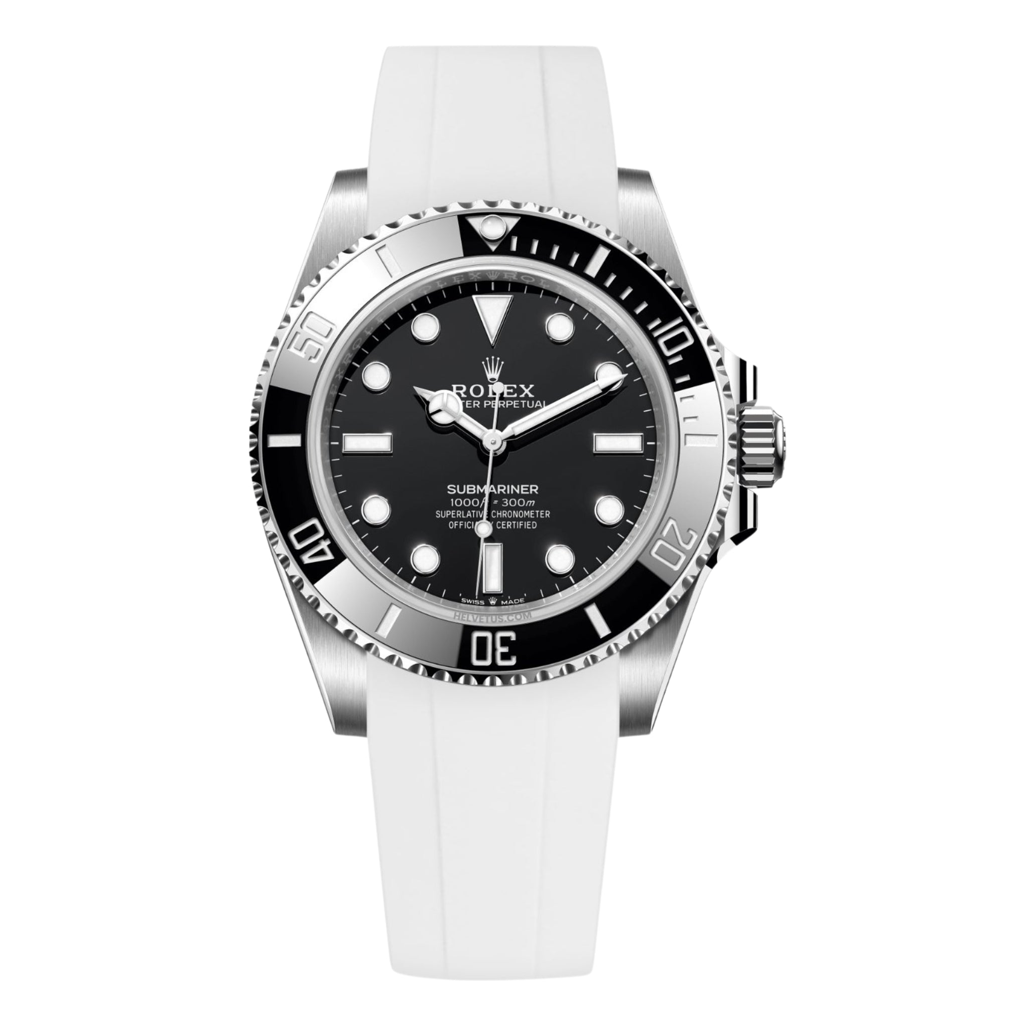 Kautschukarmband – für Rolex Submariner – Weiss - Helvetus DE