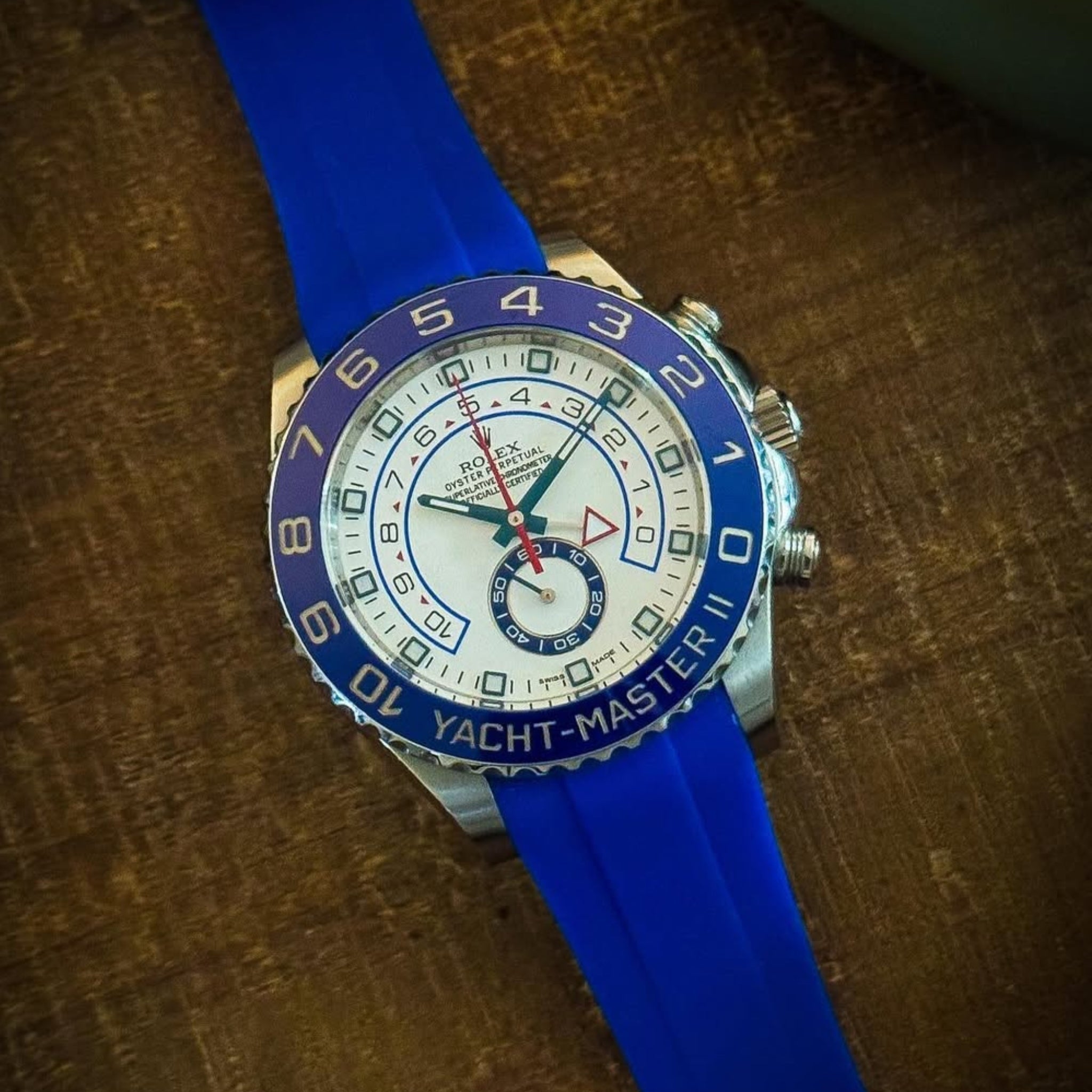 Kautschukarmband für Rolex Yacht - Master II 44mm - Blau - Helvetus DE