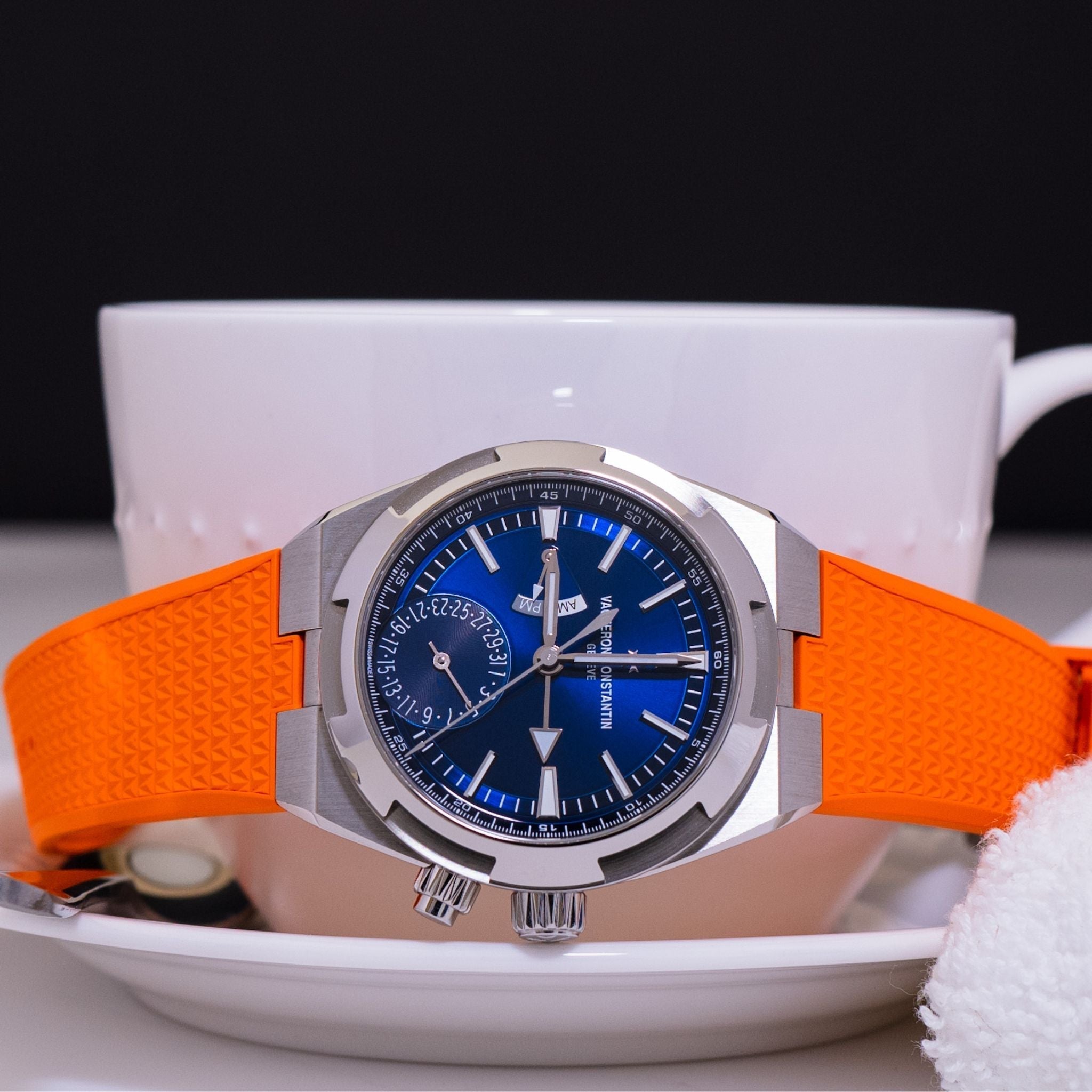 Kautschukarmband – für Vacheron Constantin Overseas – Orange - Helvetus DE