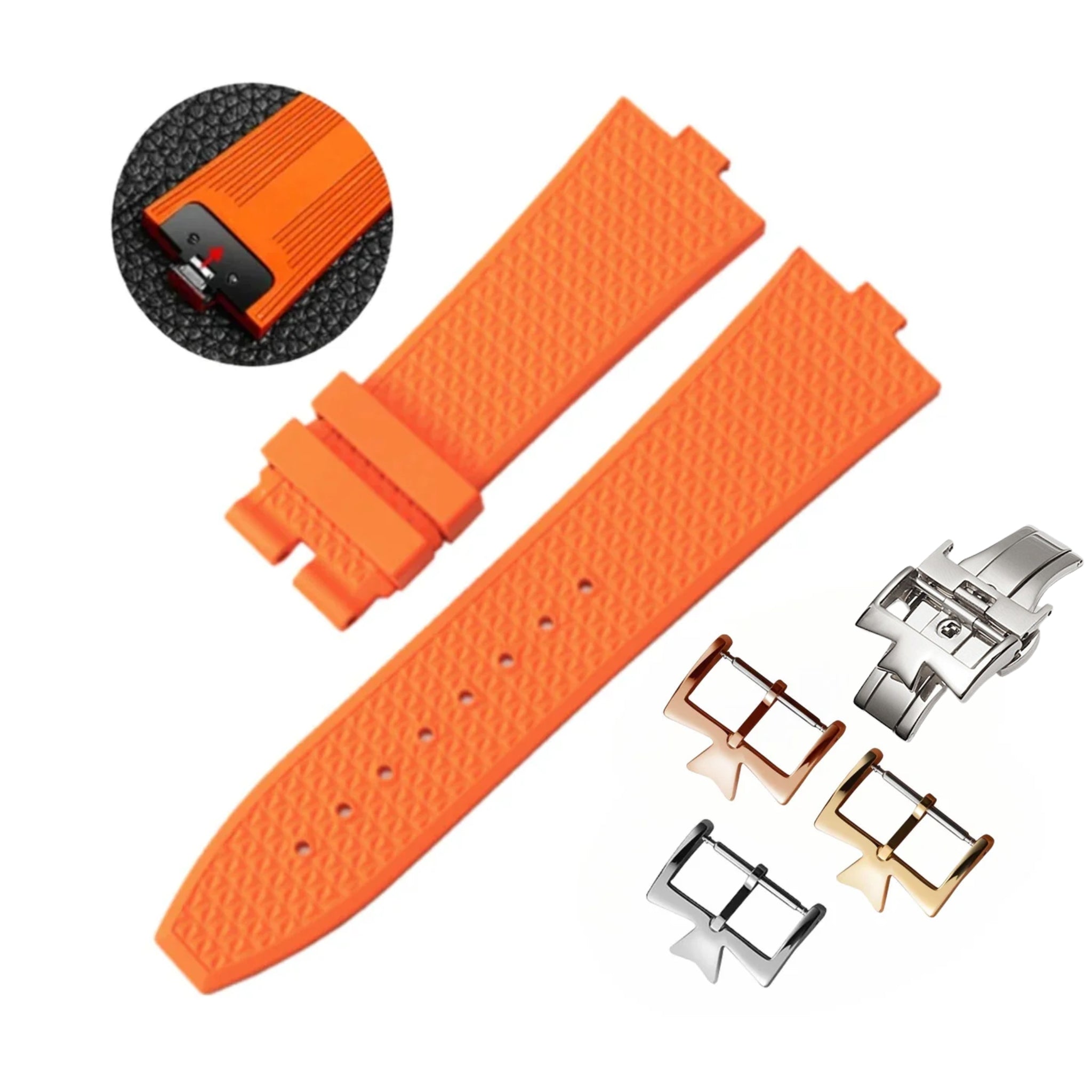 Kautschukarmband – für Vacheron Constantin Overseas – Orange - Helvetus DE