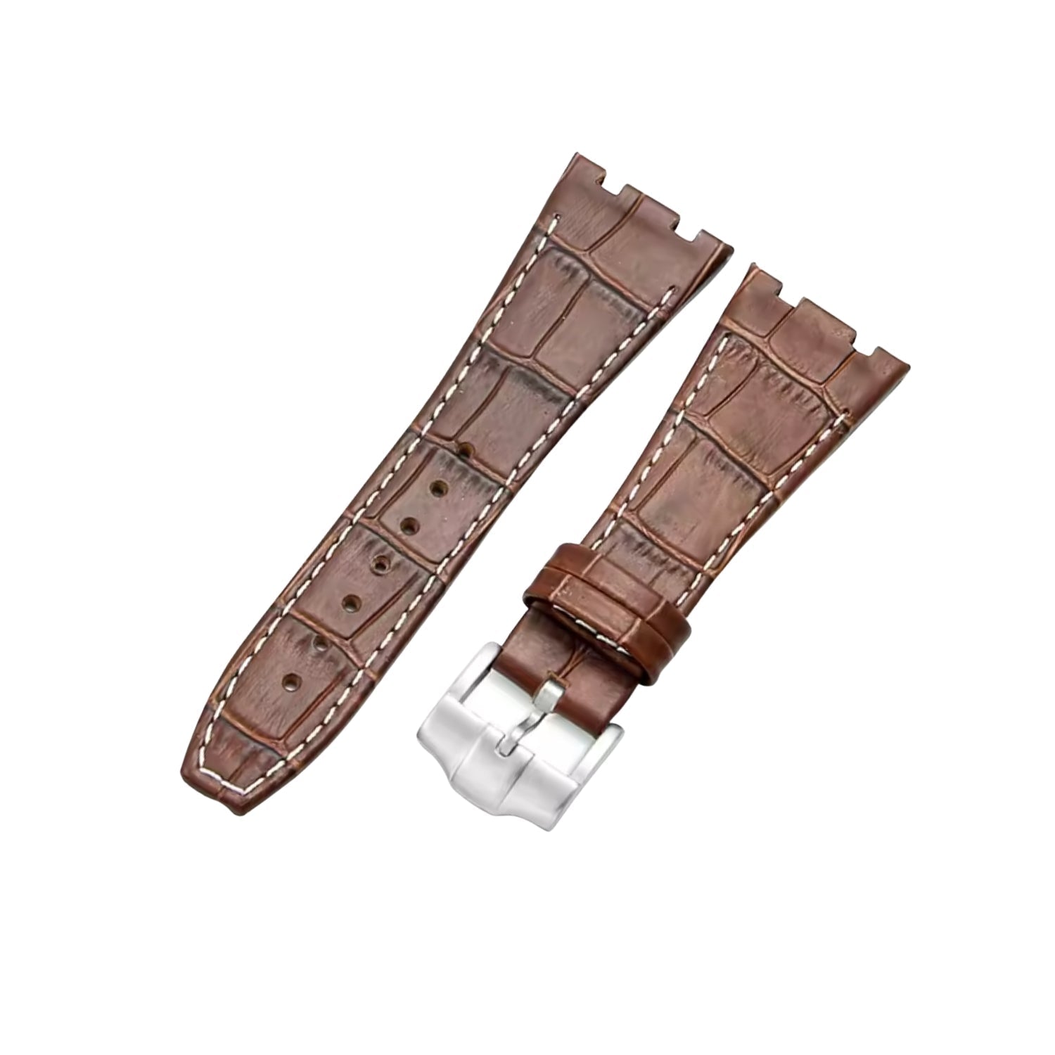 Krokodillederarmband – Für Audemars Piguet Royal Oak 41 mm – Braun - Helvetus DE