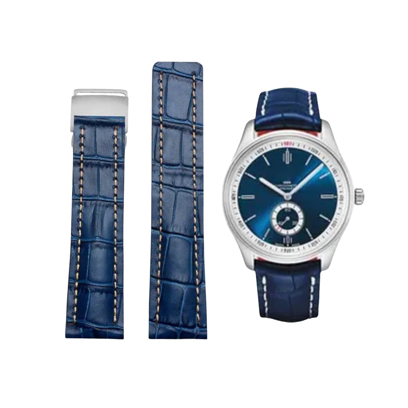 Leder Armband - für Breitling Uhren - Blau - Helvetus DE