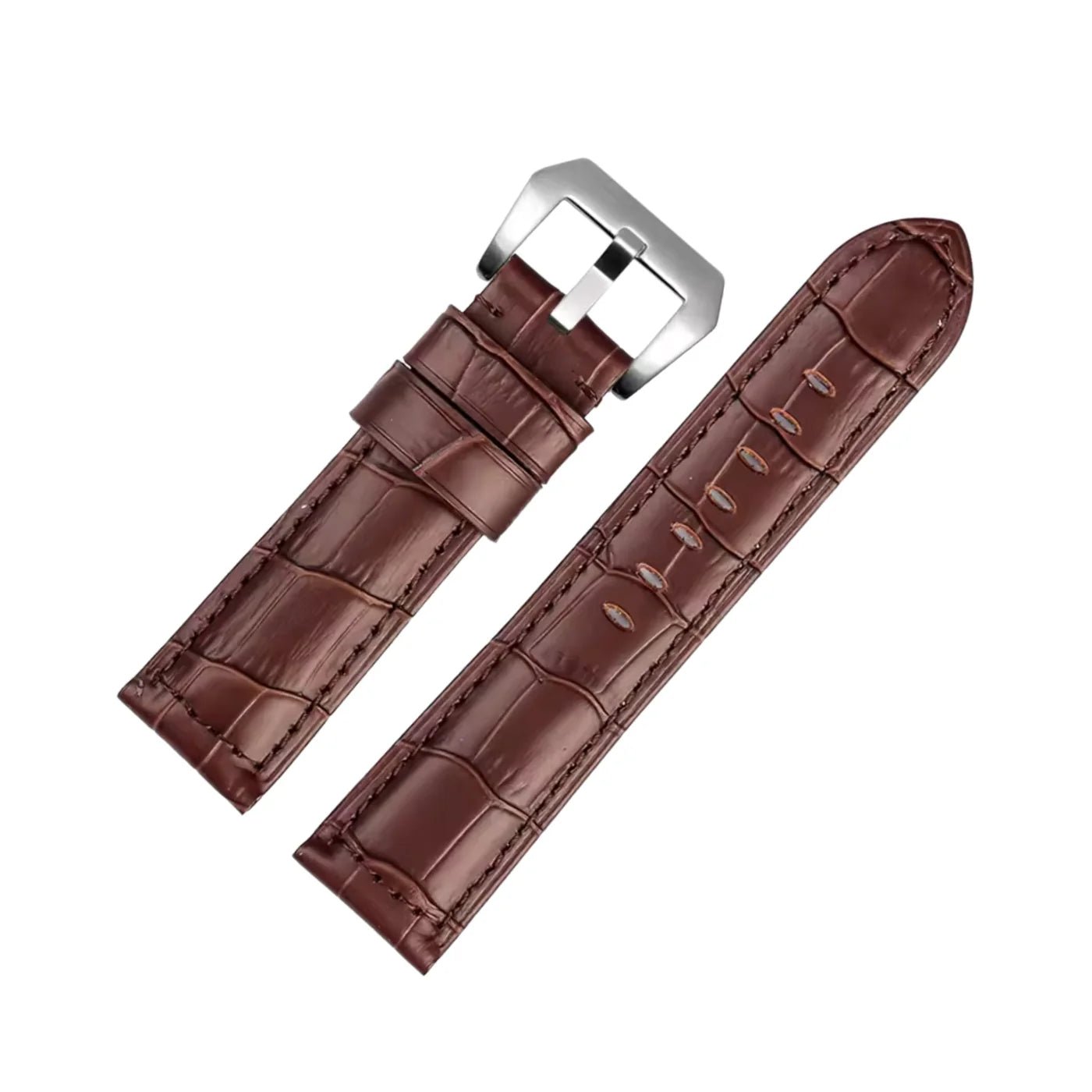 Leder Muster Armband - Für Panerai - Braun - Helvetus DE