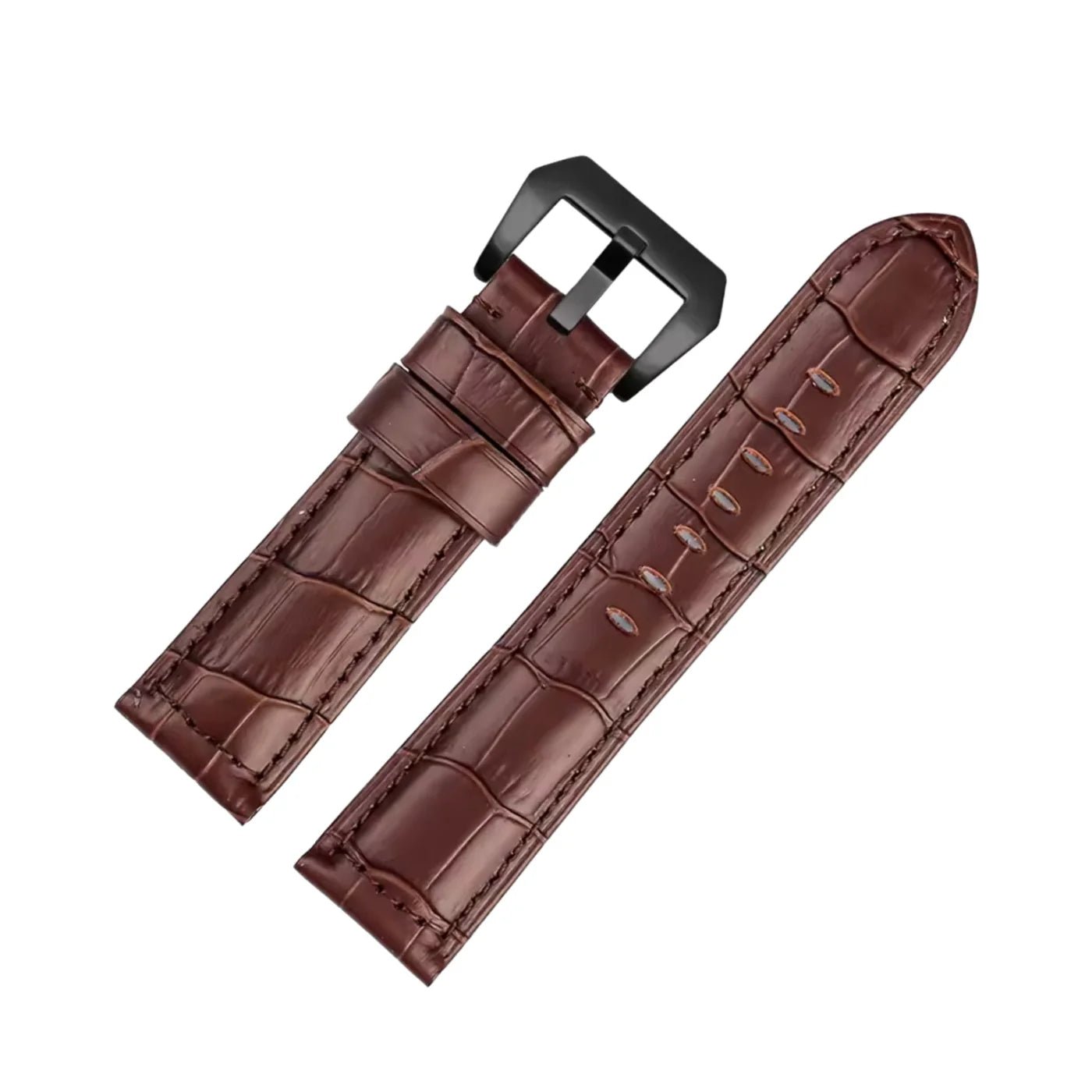 Leder Muster Armband - Für Panerai - Braun - Helvetus DE