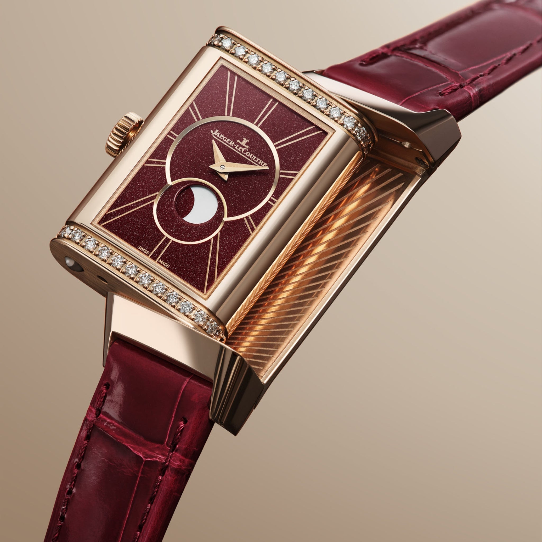 Lederarmband – Für Jaeger - LeCoultre (JLC) Reverso – Rot - Helvetus DE