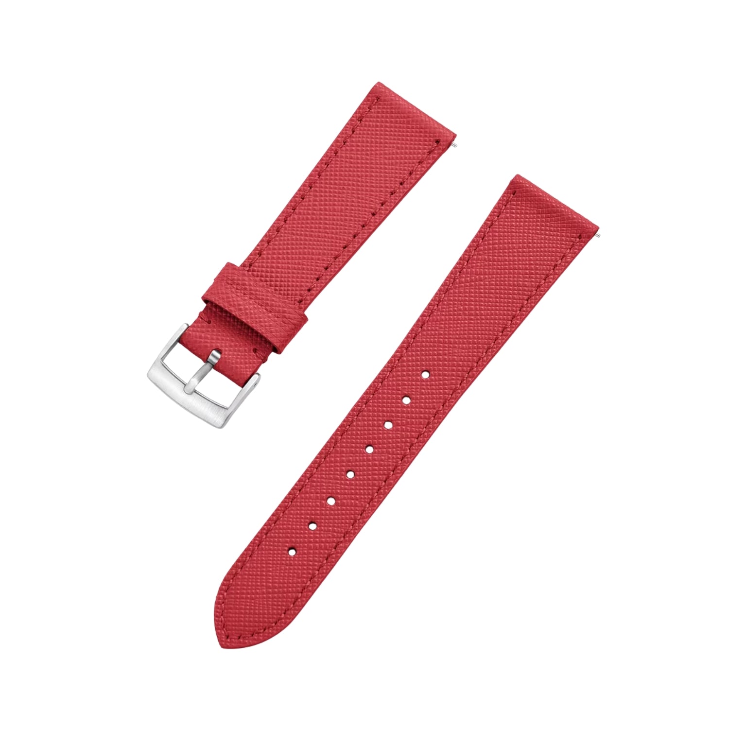Rotes Leder Uhrenarmband – Handgefertigtes Ersatzband – Helvetus® - Helvetus DE