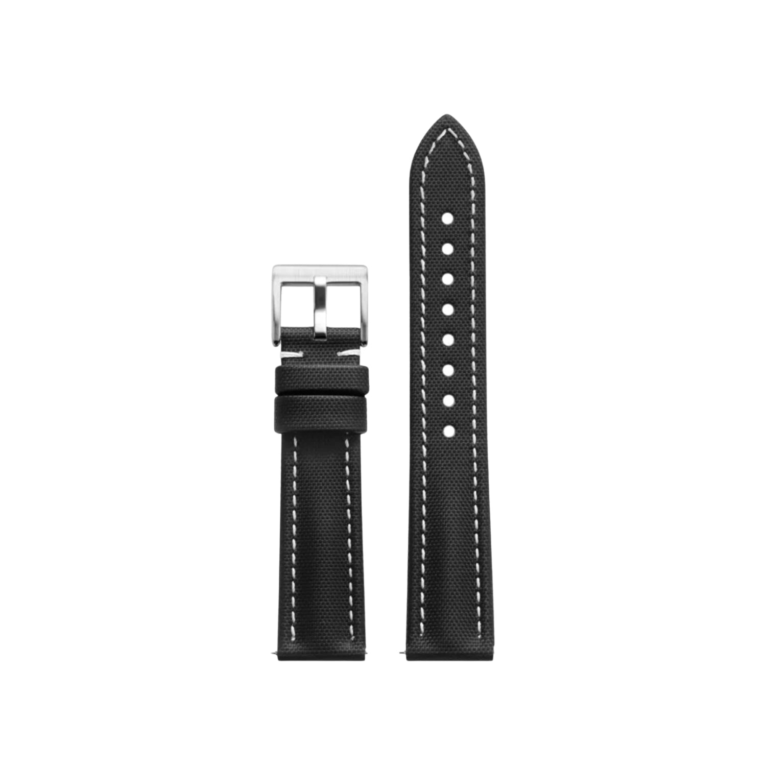 Sailcloth FKM Kautschuk Armband – Schwarz/Weiss – MarinerTex™ von Helvetus® - Helvetus DE