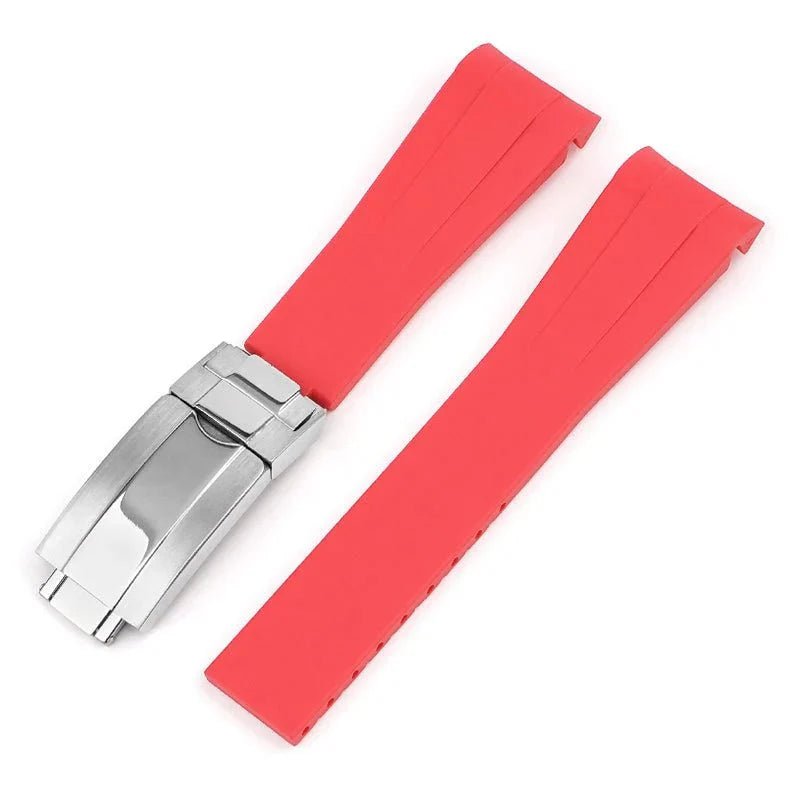 Faltschliesse Kautschukarmband für Rolex Day - Date 40mm – Rot - Helvetus DE