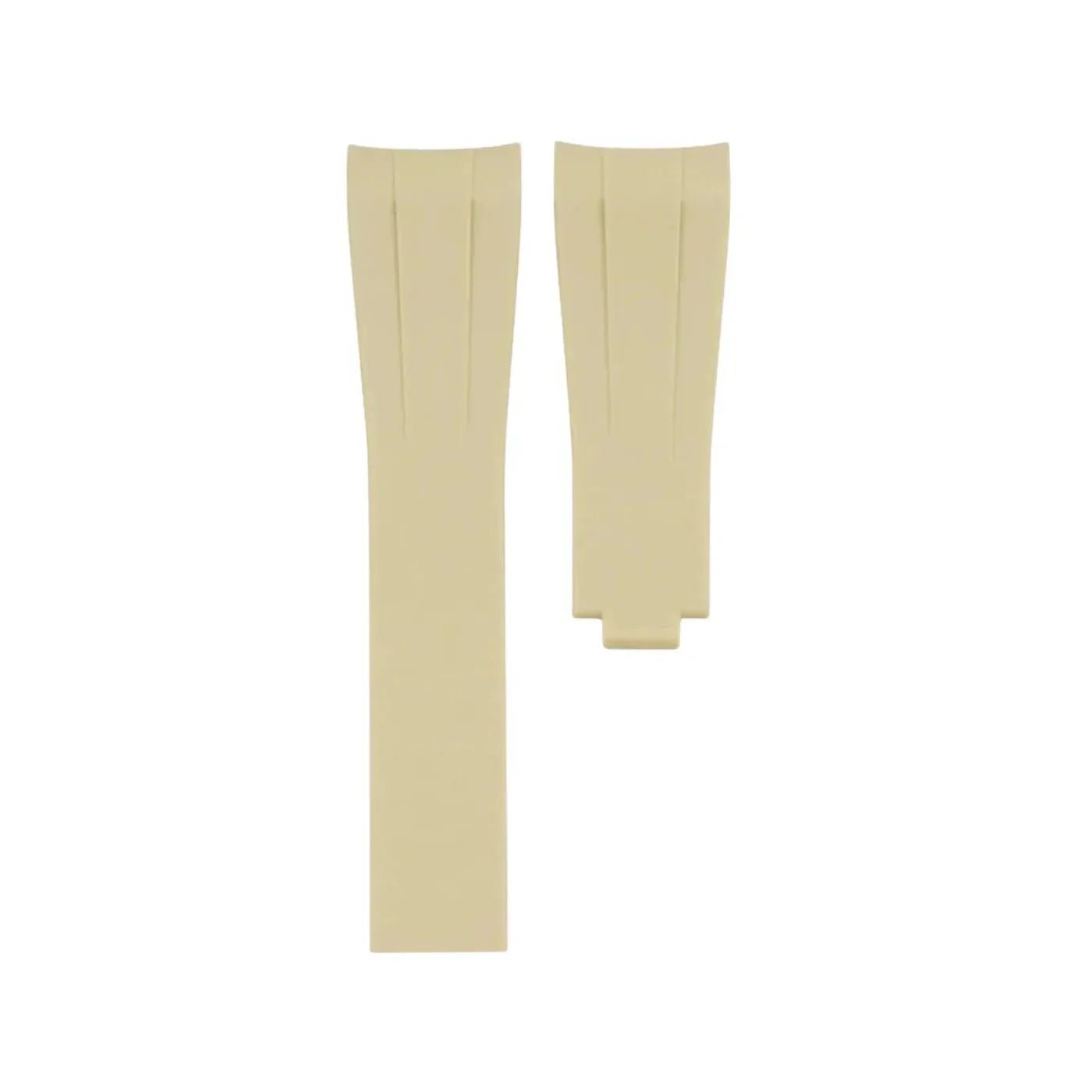 Faltschließe Kautschukarmband für Rolex Day - Date II 41mm – Beige - Helvetus DE