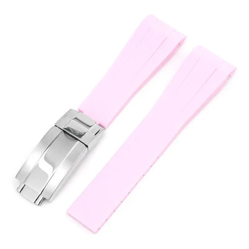 Faltschliesse Kautschukarmband für Rolex Oyster Perpetual 39mm – Pink - Helvetus DE