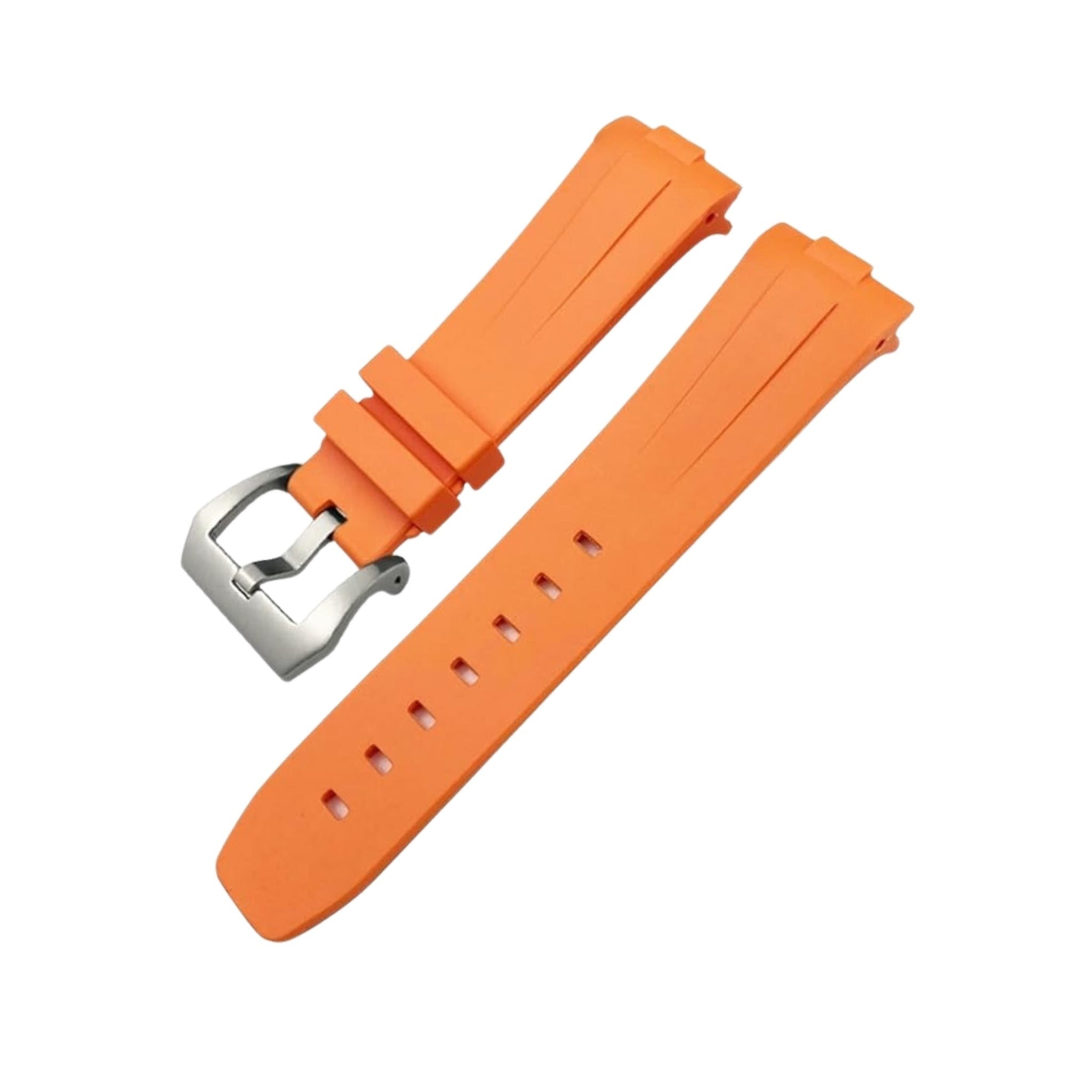 Geschwungenes Kautschukarmband – Für Panerai Luminor 44mm – Orange - Helvetus DE