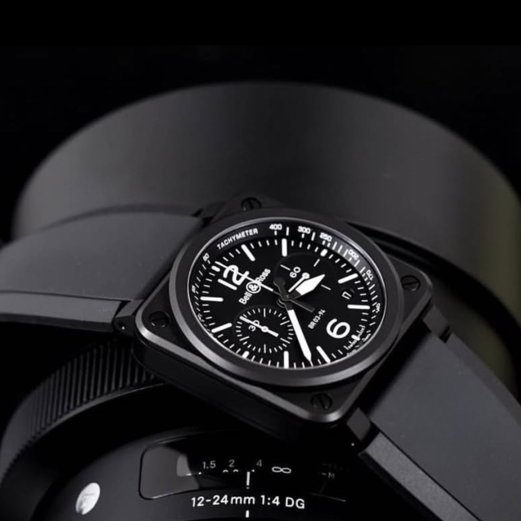 Kautschuk Armband für Bell & Ross BR - 01 | BR - 03 – Schwarz - Helvetus DE