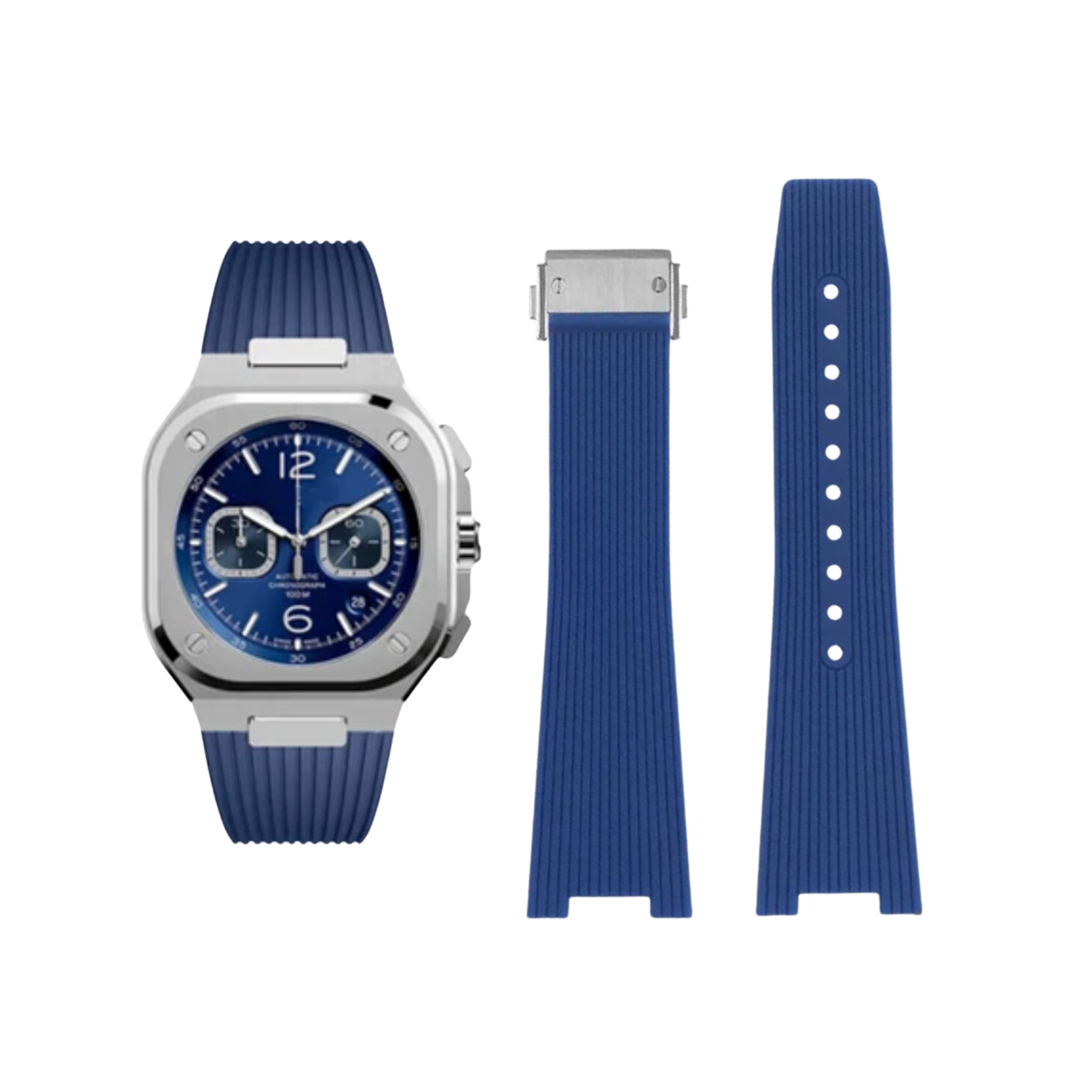 Kautschuk Armband für Bell & Ross BR - 05 – Blau - Helvetus DE