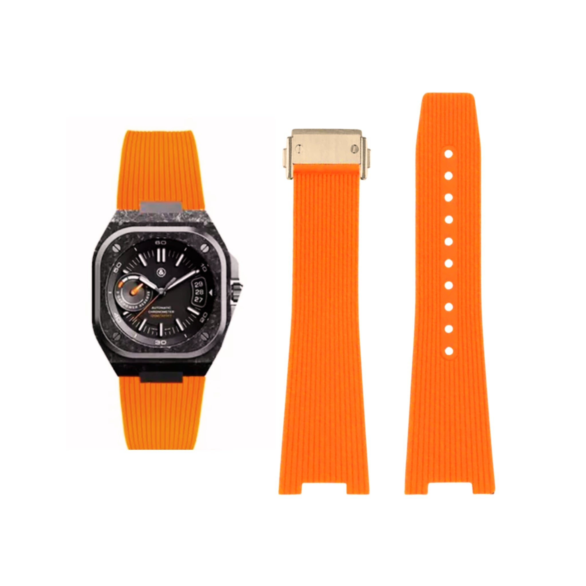 Kautschuk Armband für Bell & Ross BR - 05 – Orange - Helvetus DE